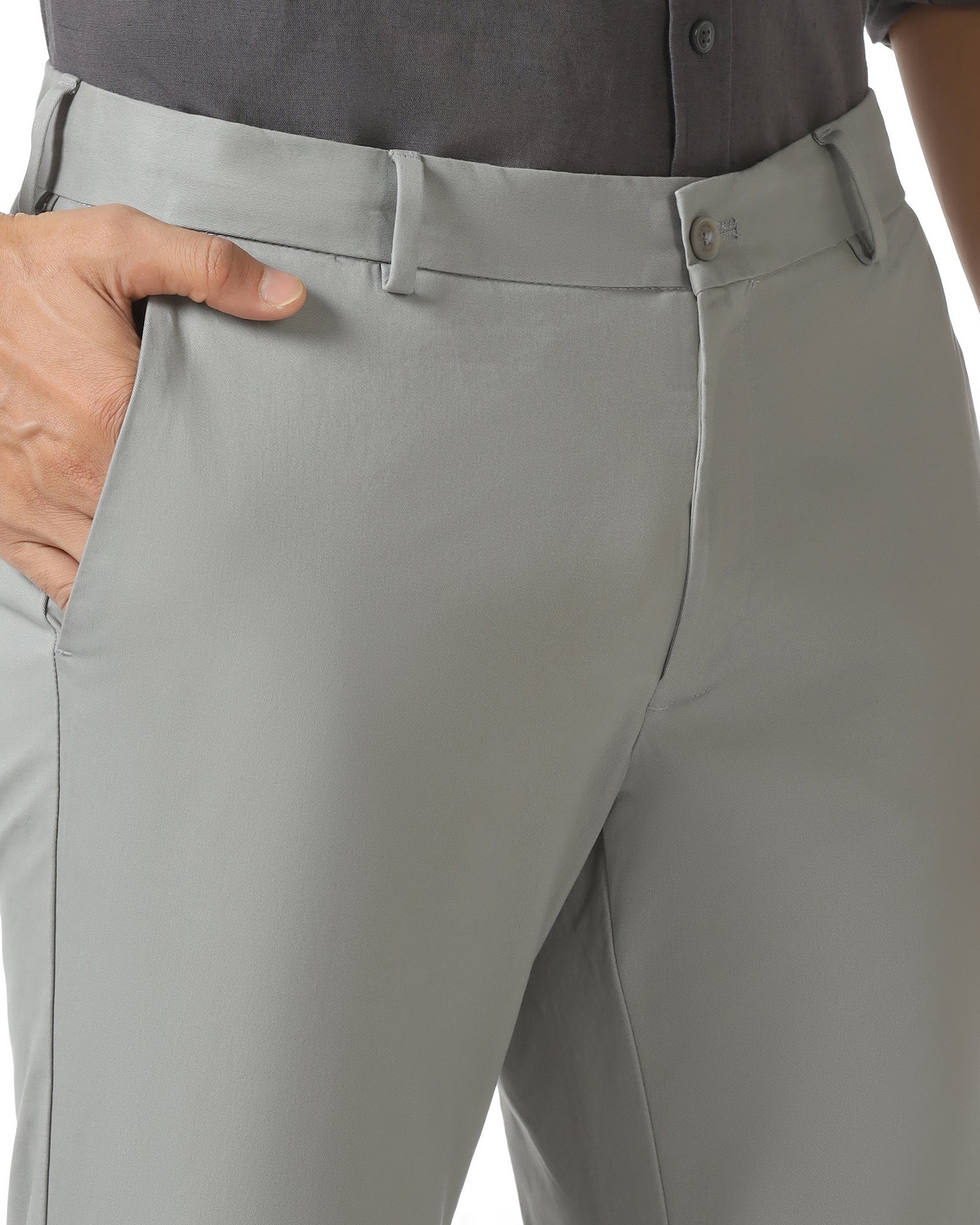 Grey Solid Khakis - Mario