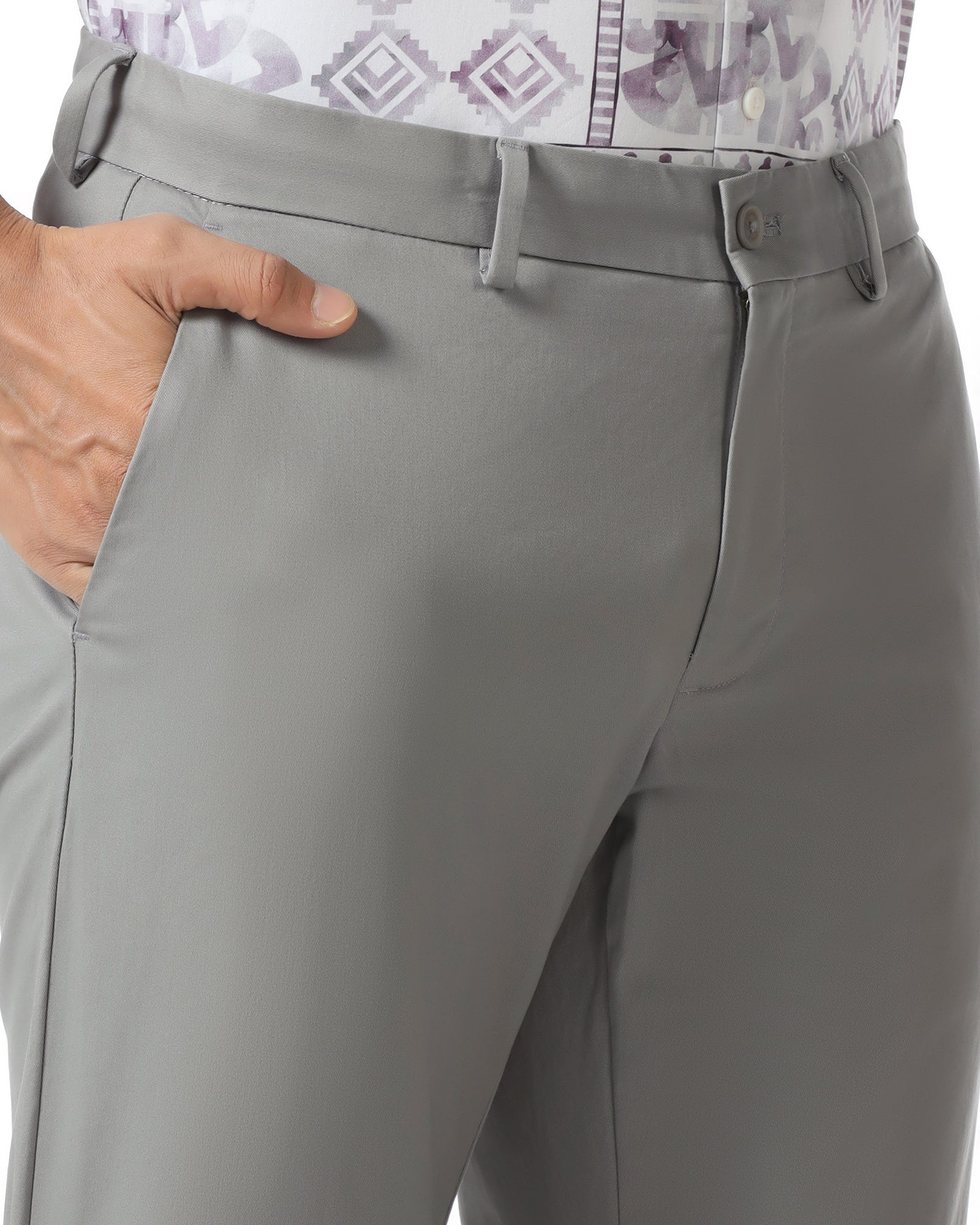 Grey Solid Khakis - Mario
