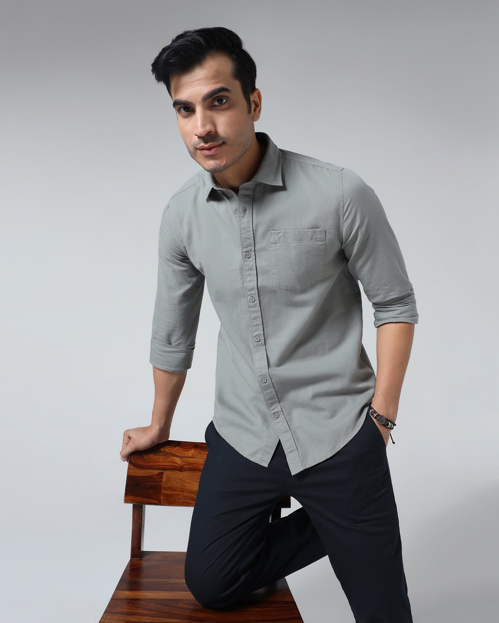 Grey Solid Shirt - Camro