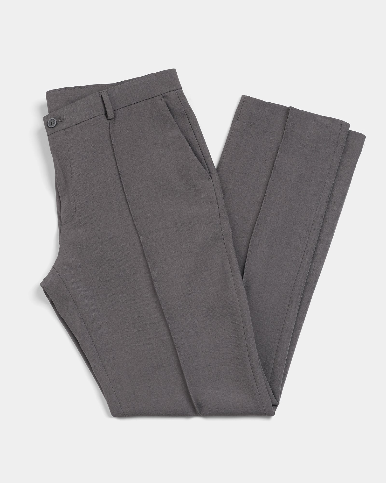Grey Solid Trouser - Benjin