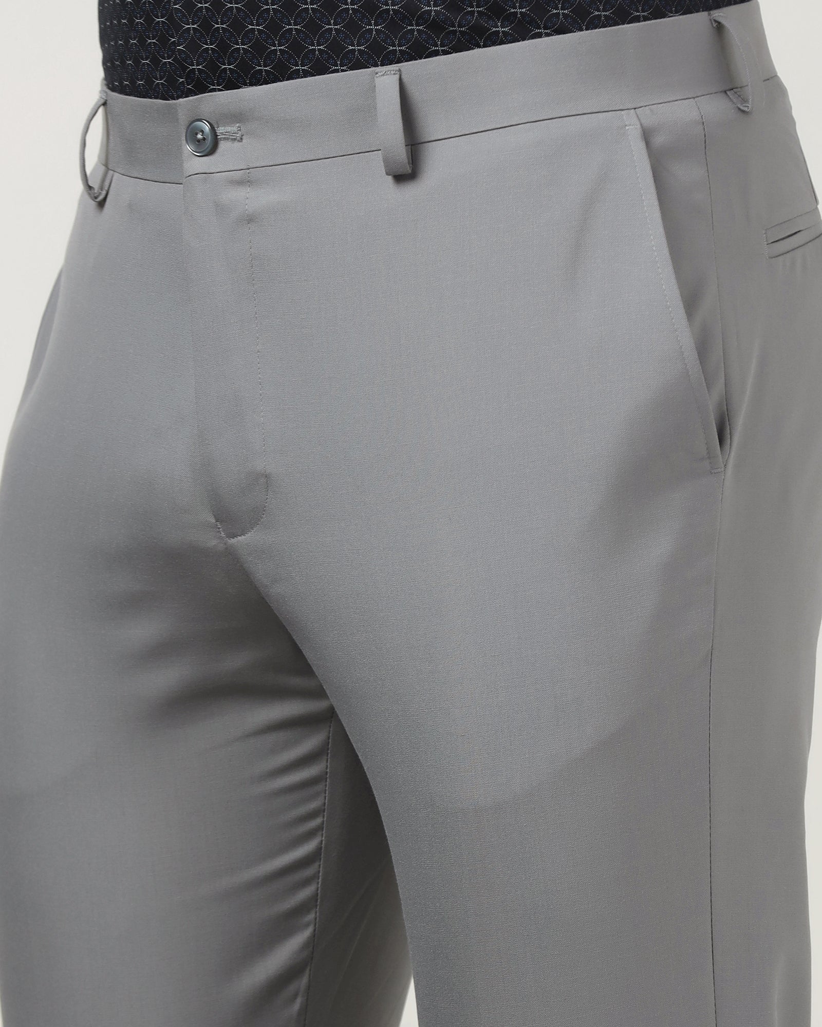 Grey Solid Trouser - Luis