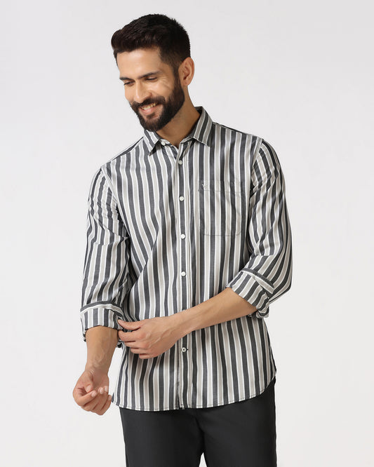 Grey Stripe Shirt - Gerran