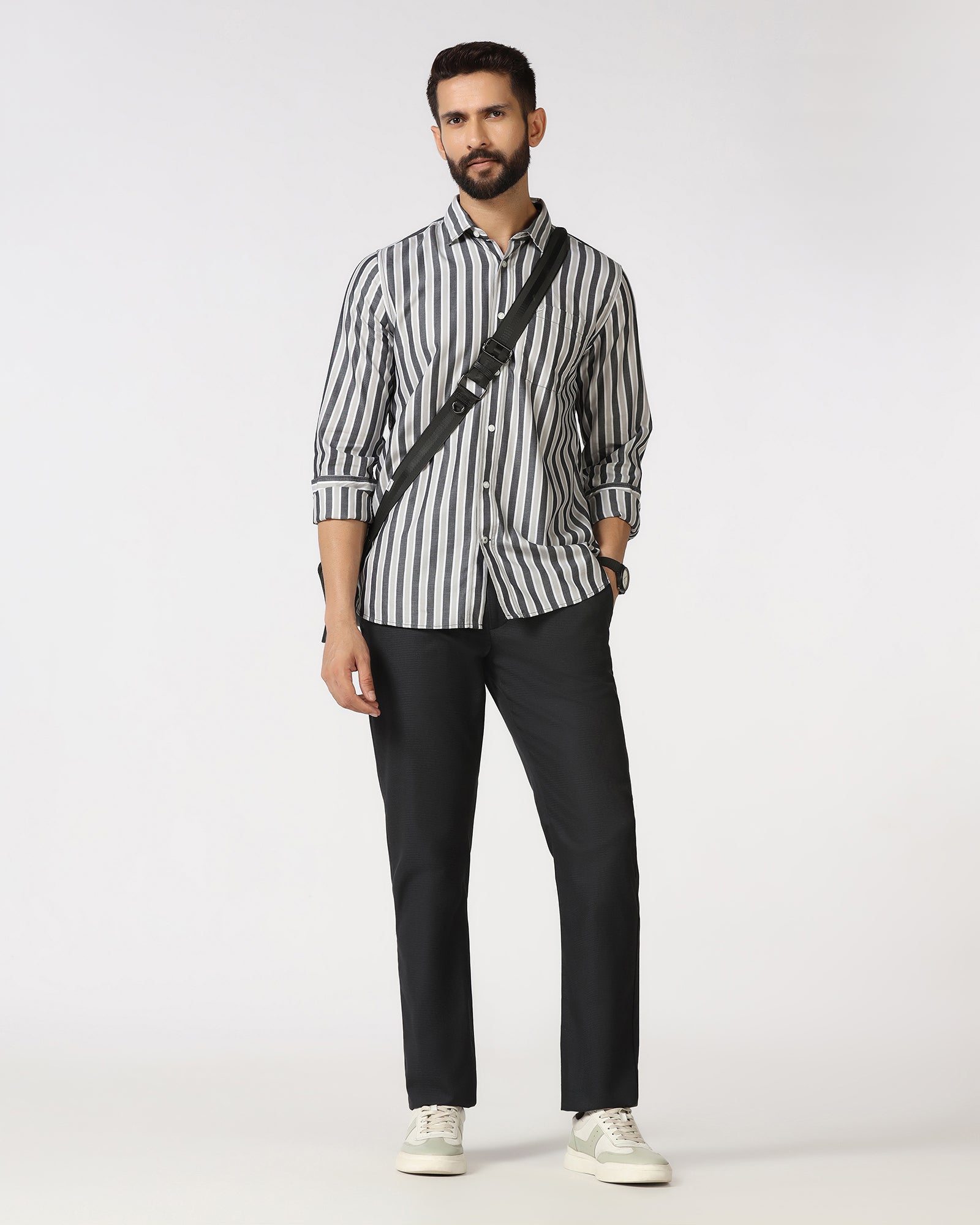 Grey Stripe Shirt - Gerran