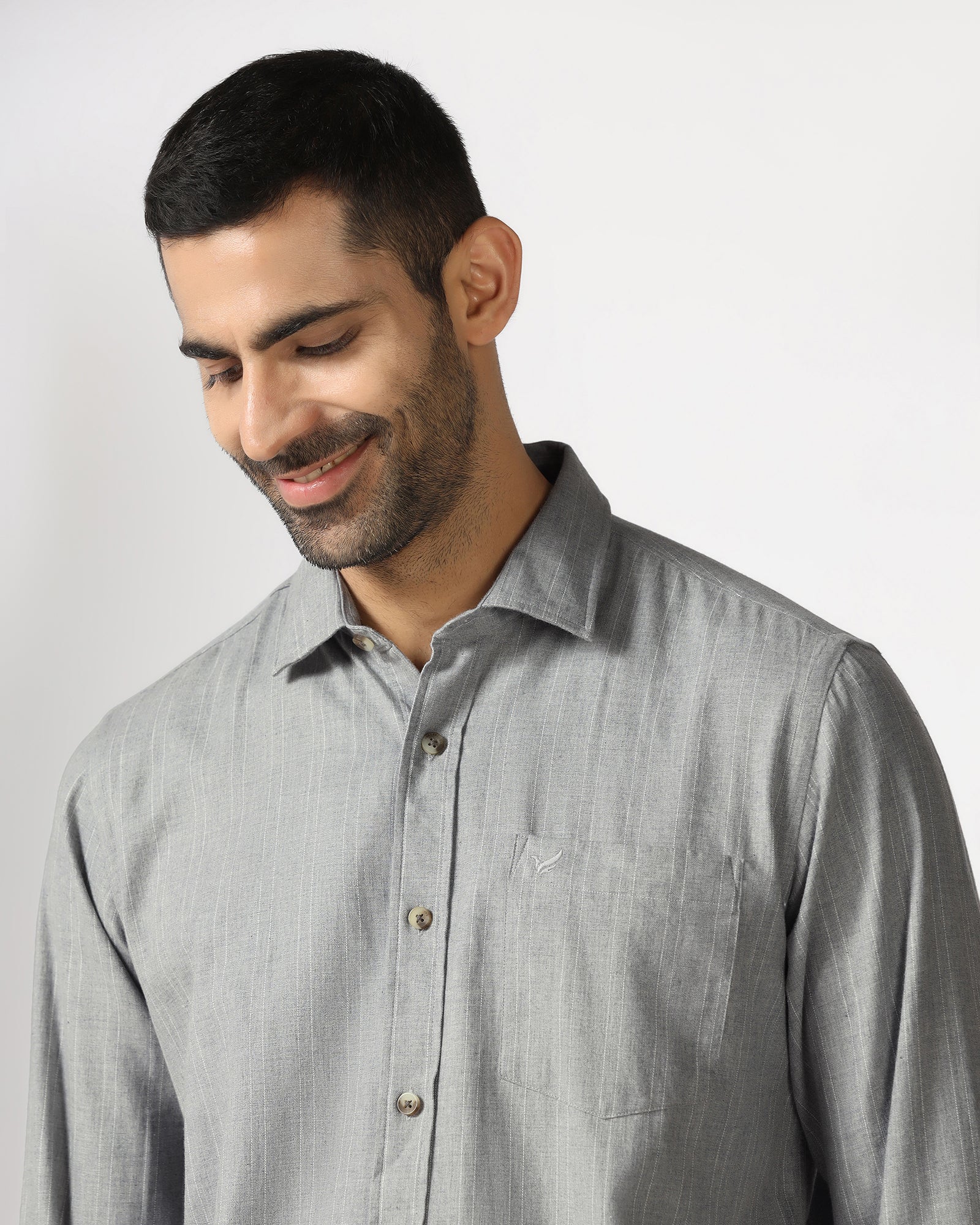 Grey Stripe Shirt - Numo