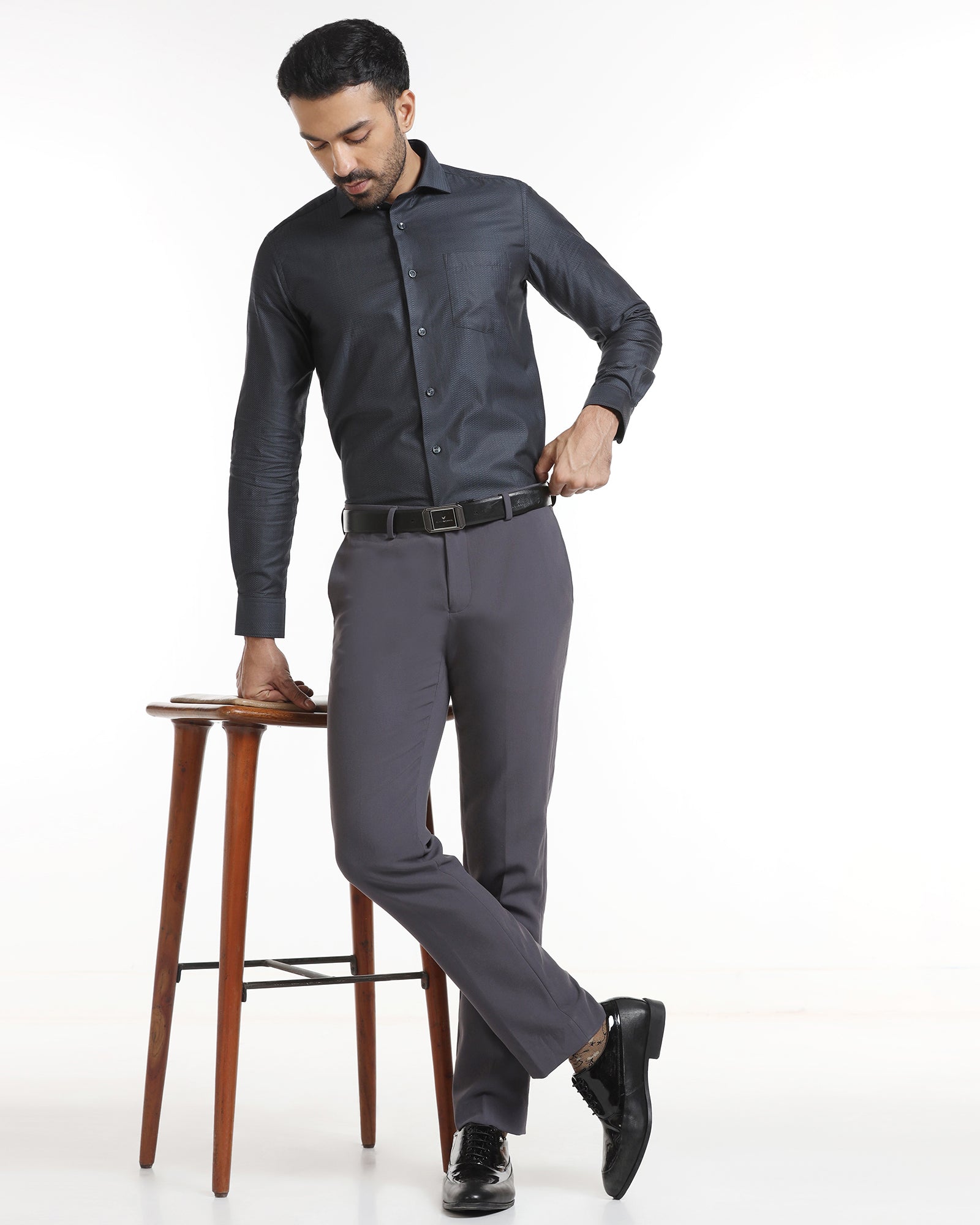 Grey Stripe Shirt - Recruit