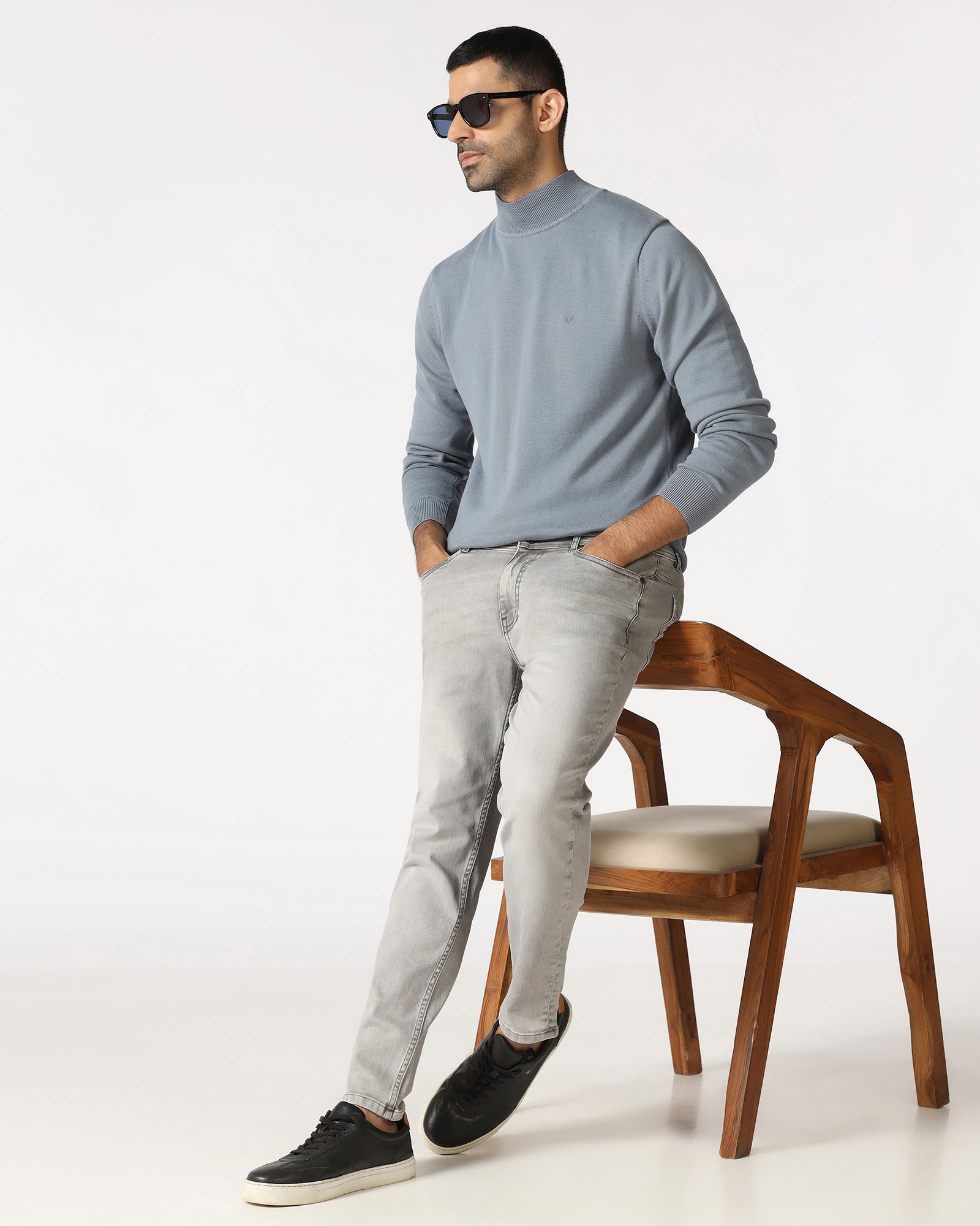 Grey Superflex Skinny Cropped Jeans - Benno