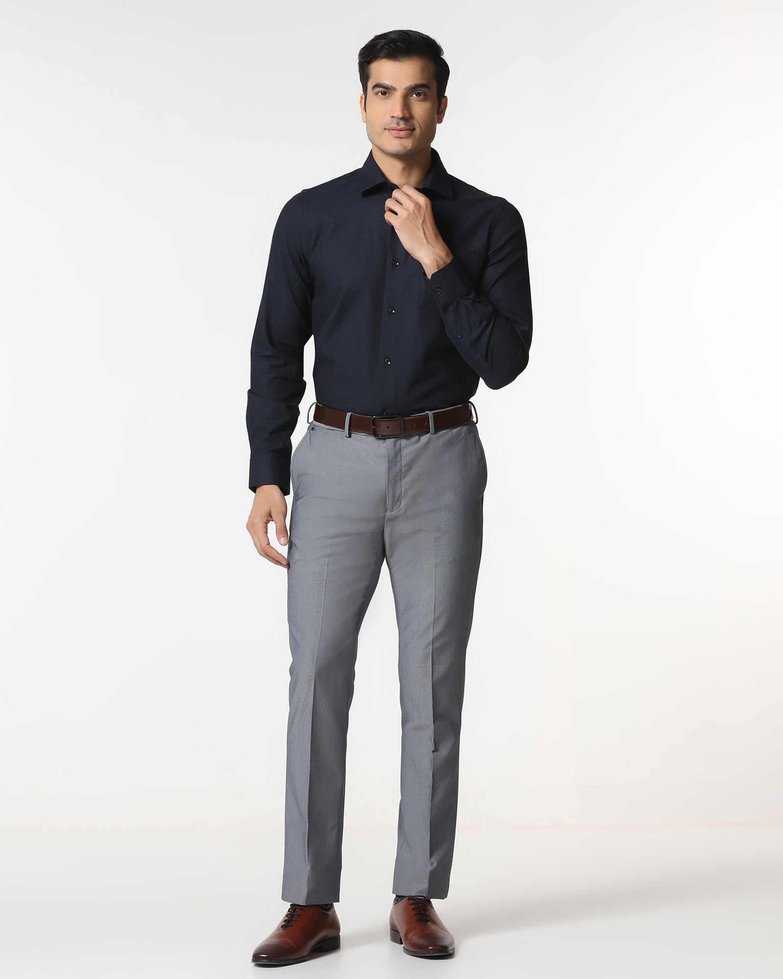 Grey Technowaist Textured Trouser - Smirnoff