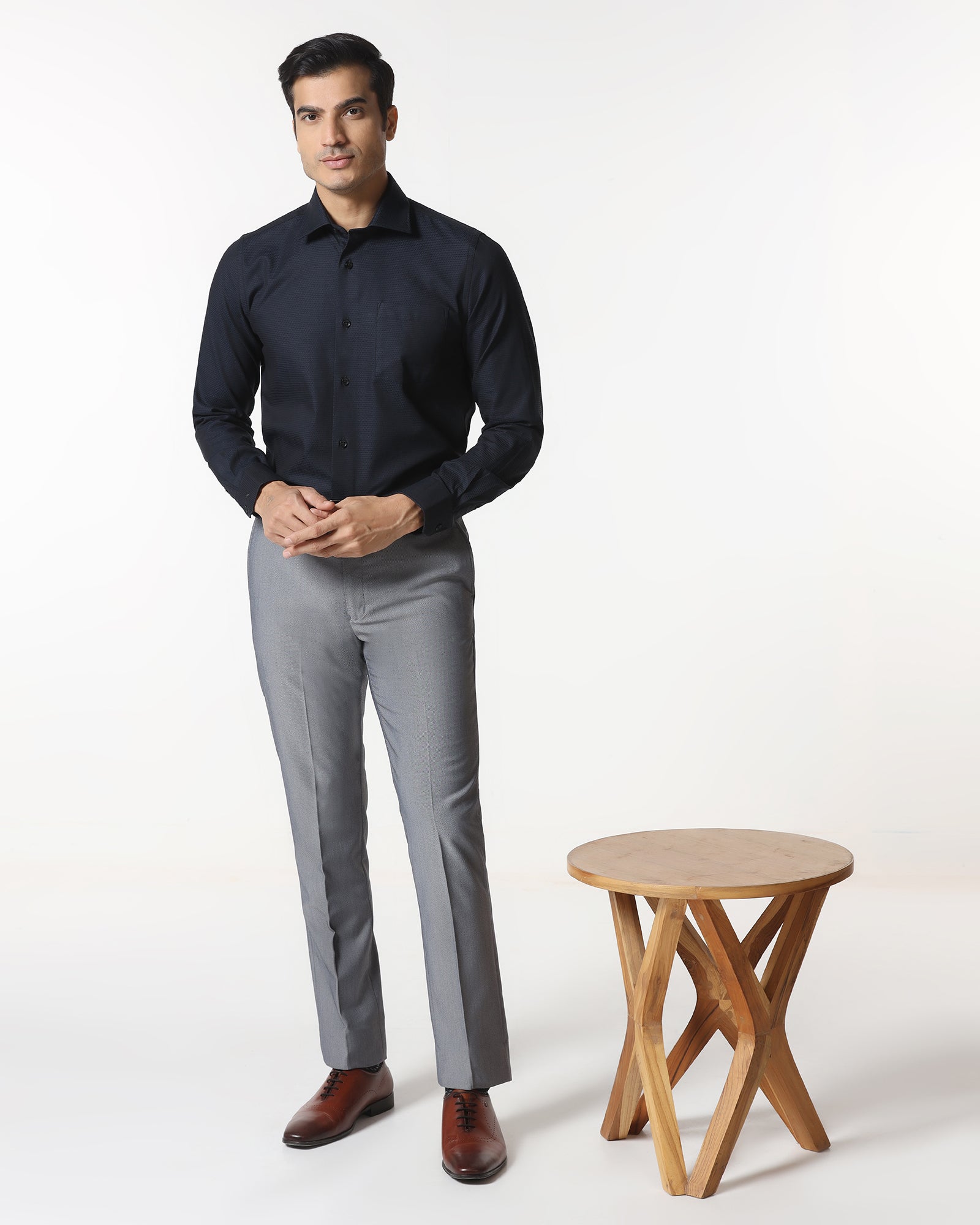 Grey Technowaist Textured Trouser - Smirnoff