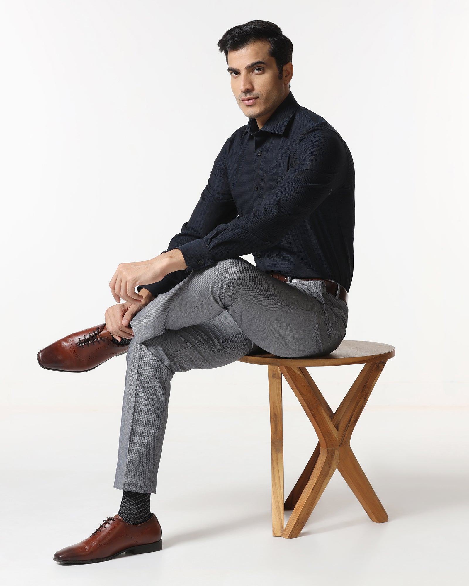 Grey Technowaist Textured Trouser - Smirnoff