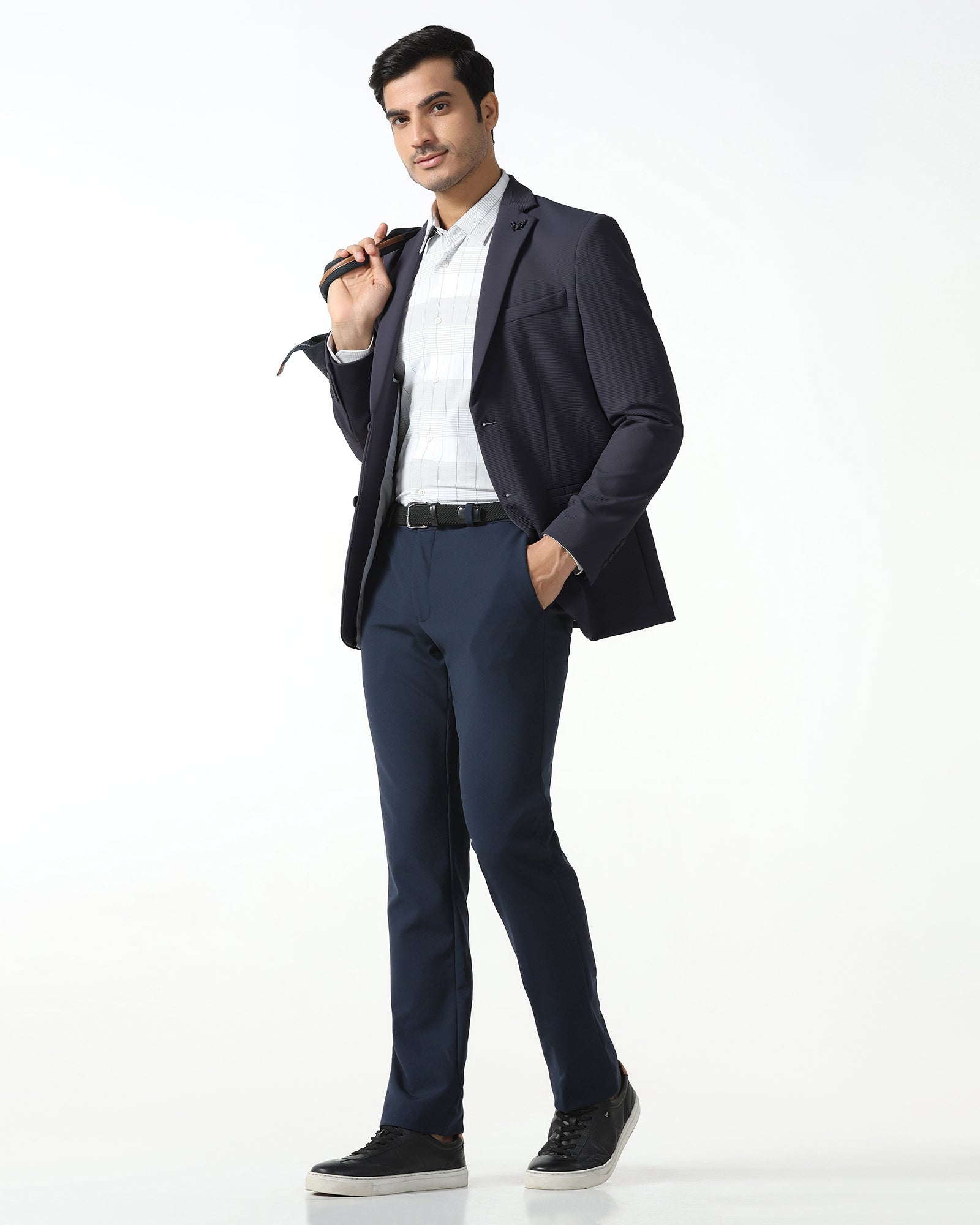 Grey TechPro Stripe Blazer - Fiesta