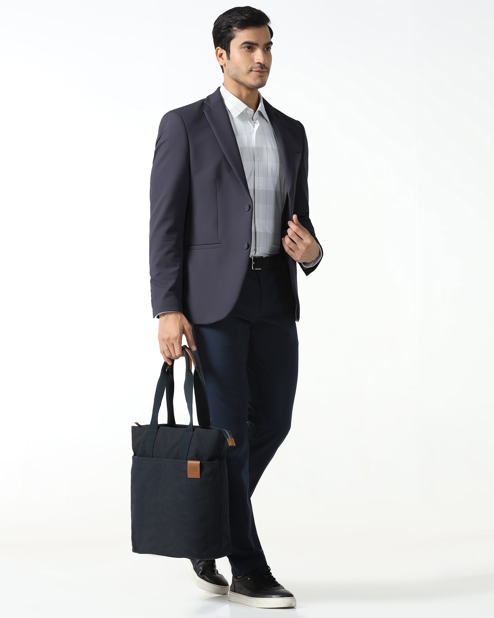 Grey TechPro Stripe Blazer - Fiesta