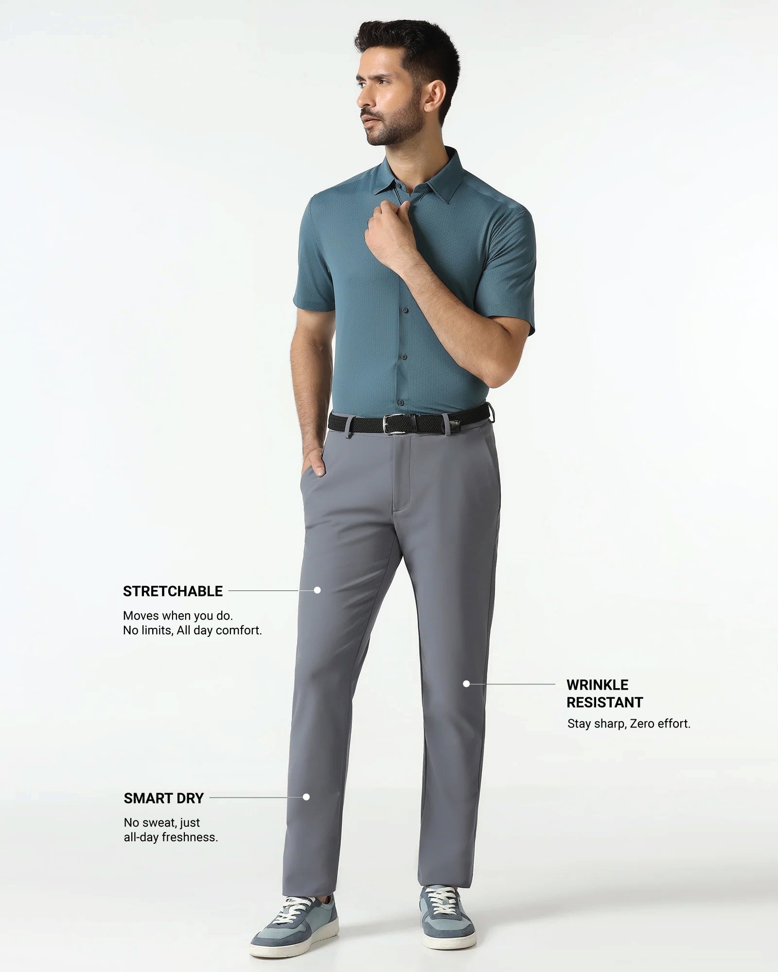 Grey Techpro Textured Khakis - Guss