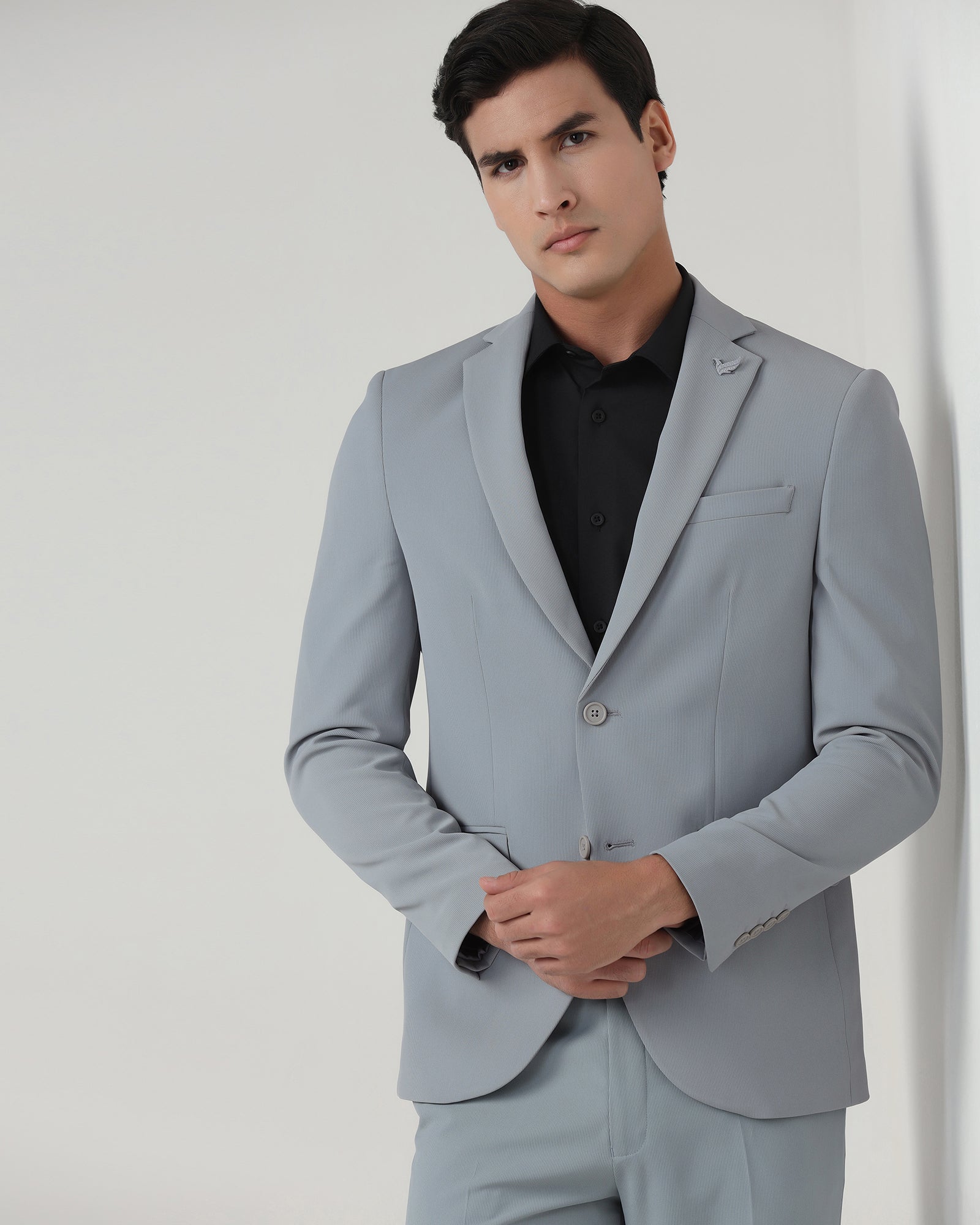 Grey TechPro Two Piece Stripe Suit - Telko