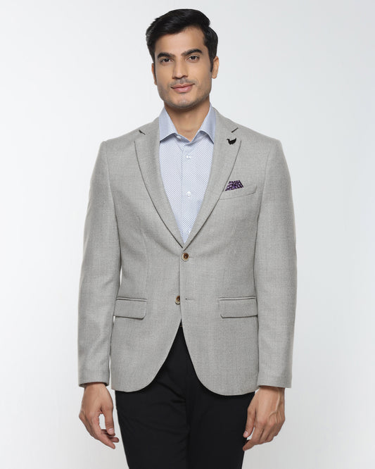 Grey Textured Blazer - Grant