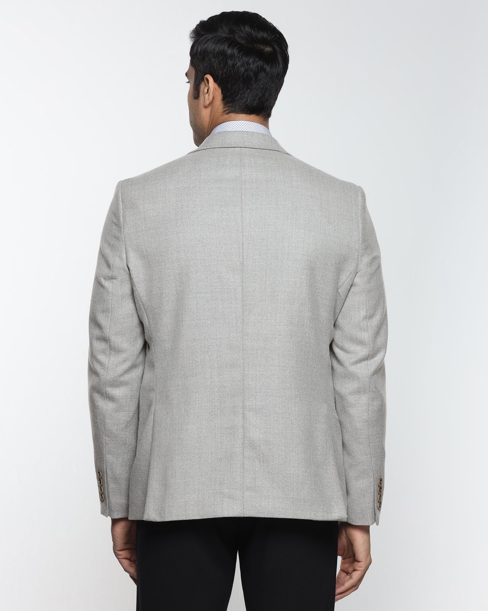Grey Textured Blazer - Grant