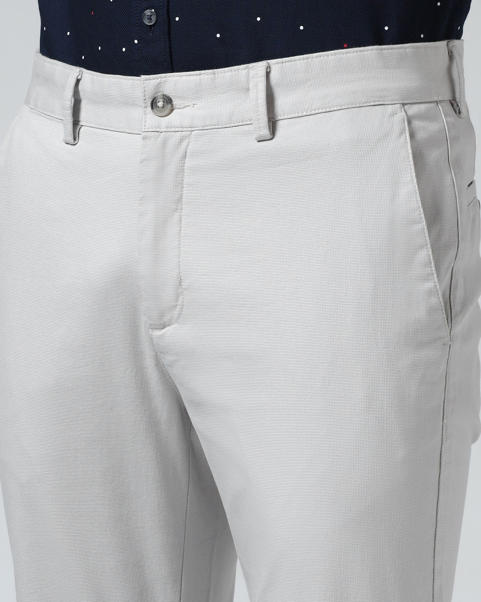 Grey Textured Khakis - Portico
