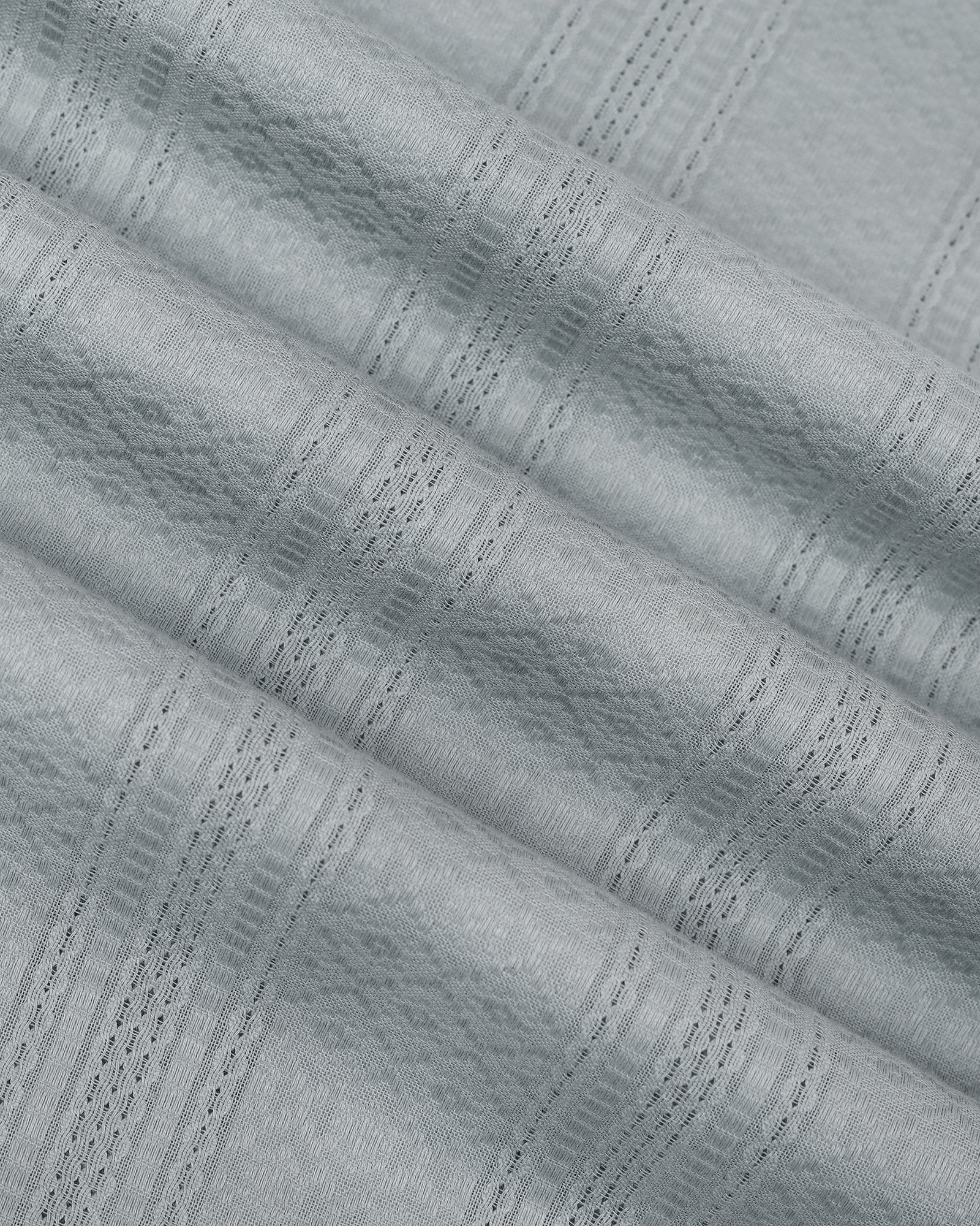 Grey Half Sleeve Textured Shirt - Lambo