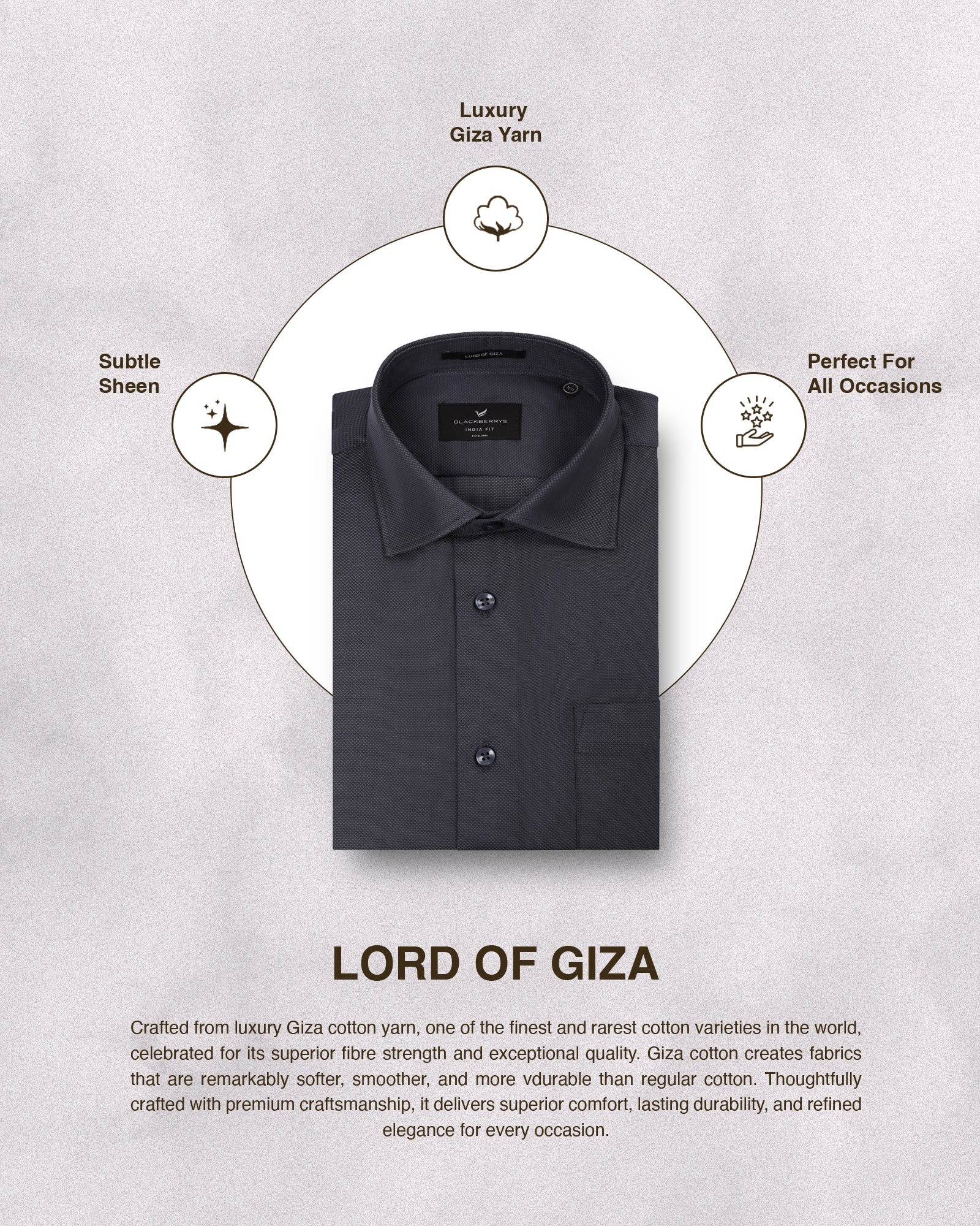 Grey Textured Shirt - Magnus