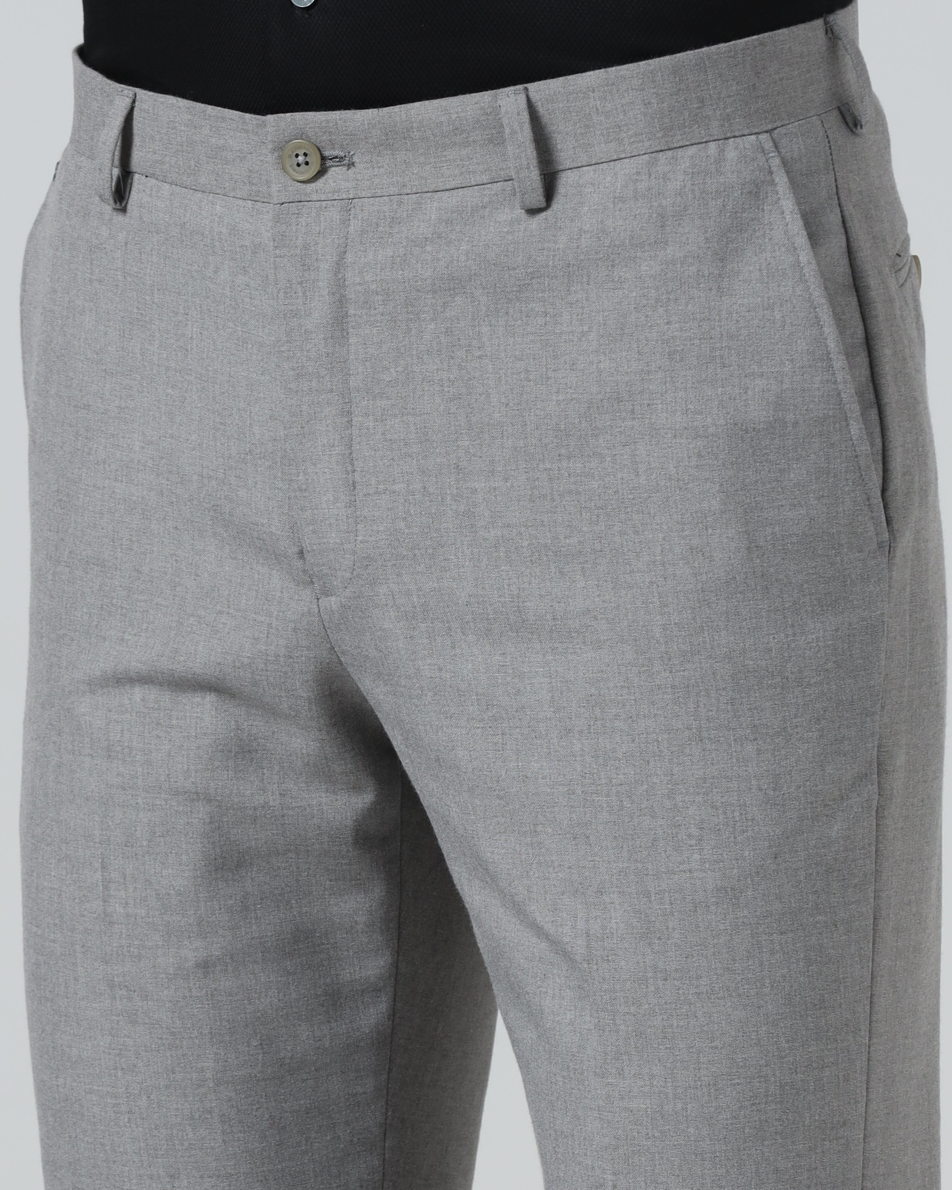 Grey Textured Trouser