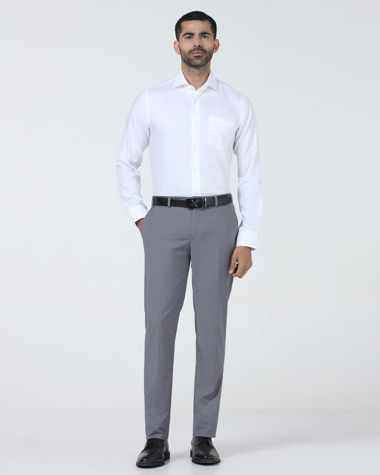 Grey Textured Trouser - Bernardo