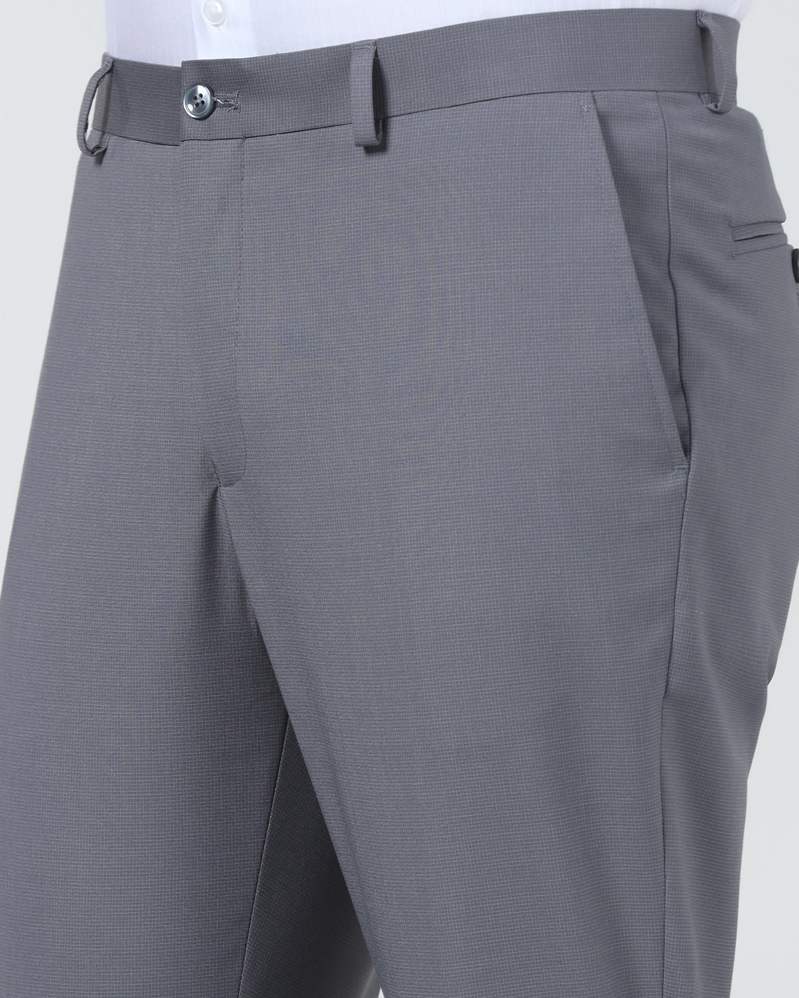 Grey Textured Trouser - Bernardo