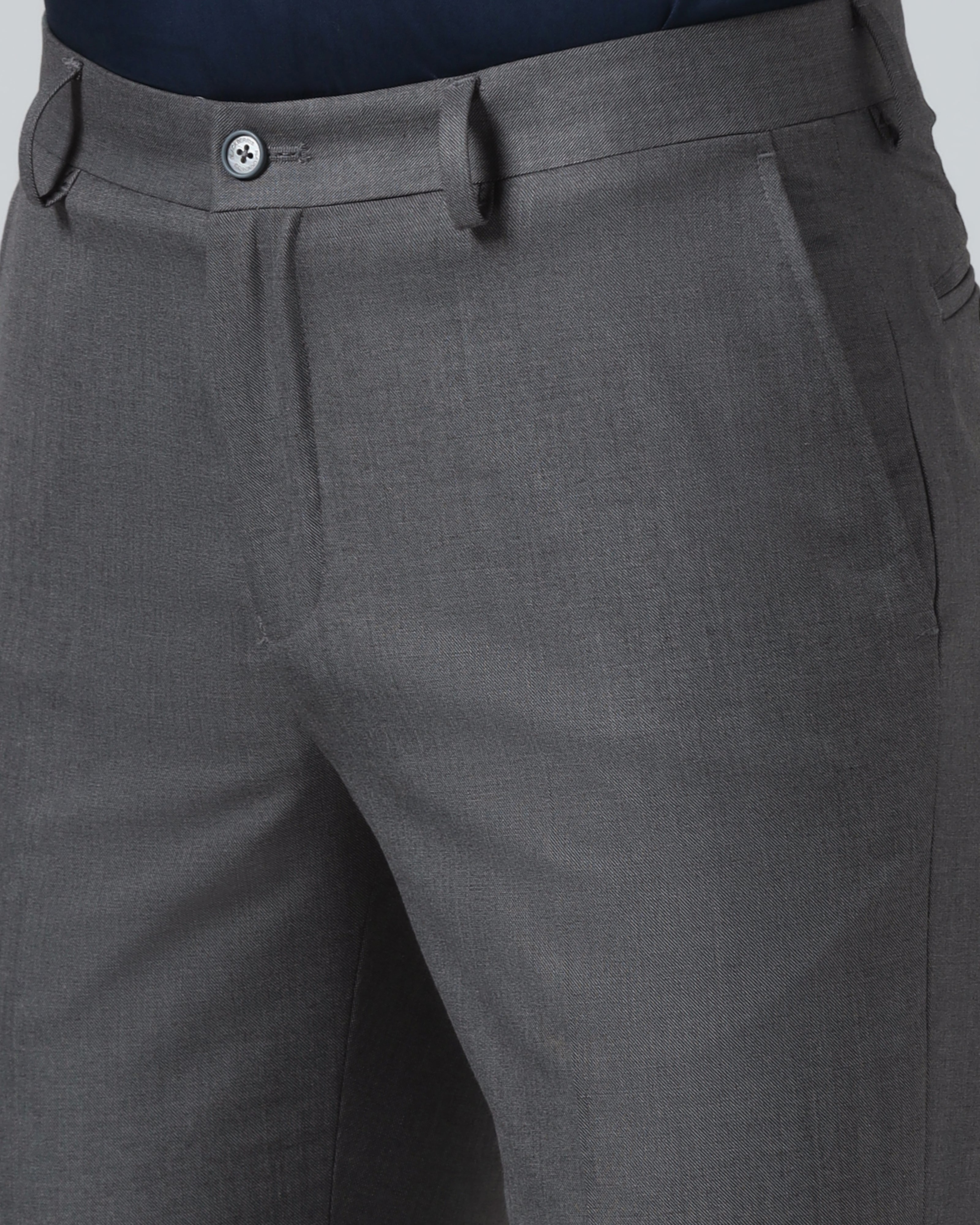 Grey Textured Trouser