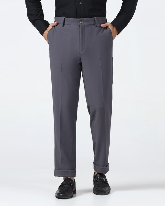 Grey Textured Trouser - Palmer