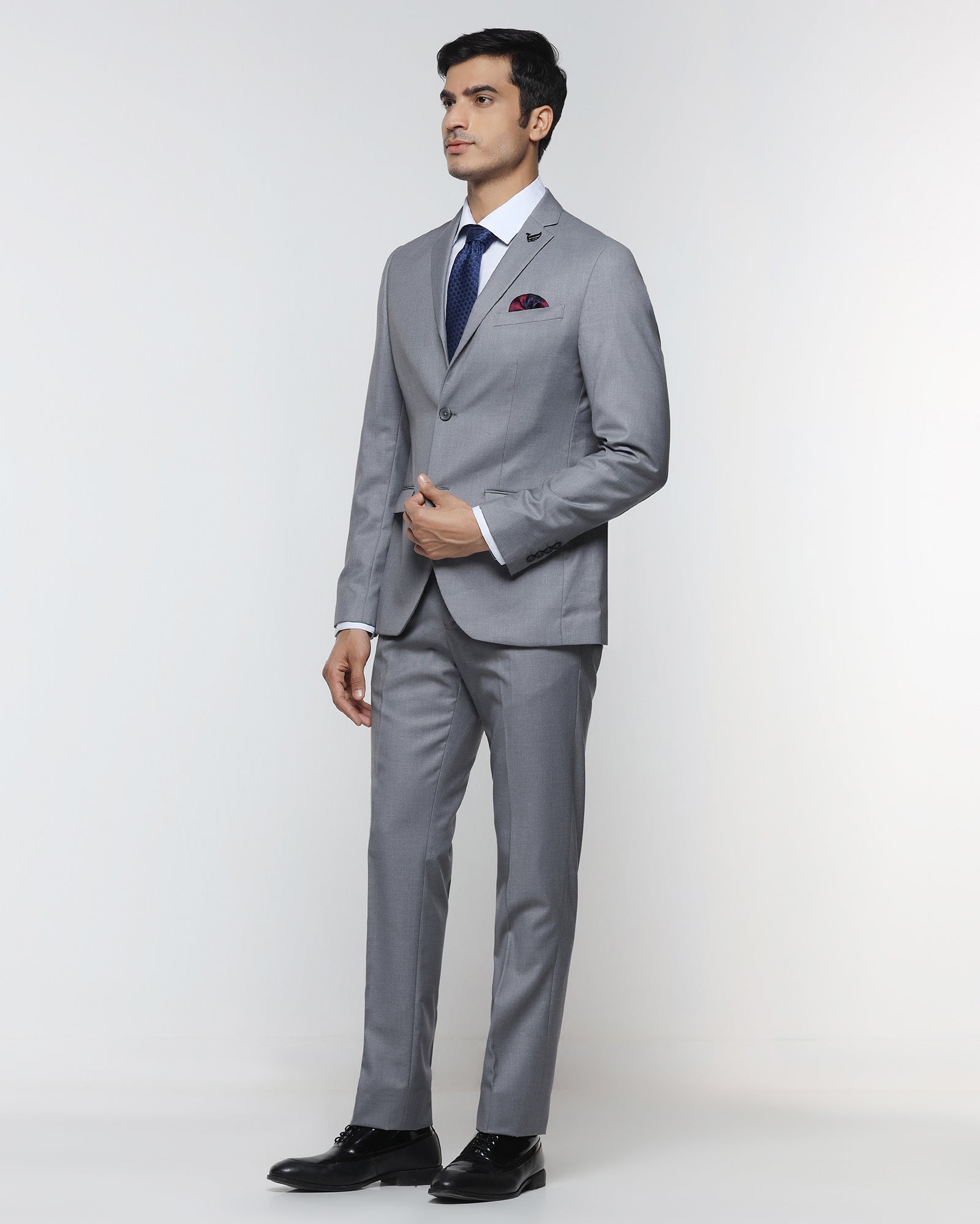 Grey Two Piece Solid Suit - Cabshot