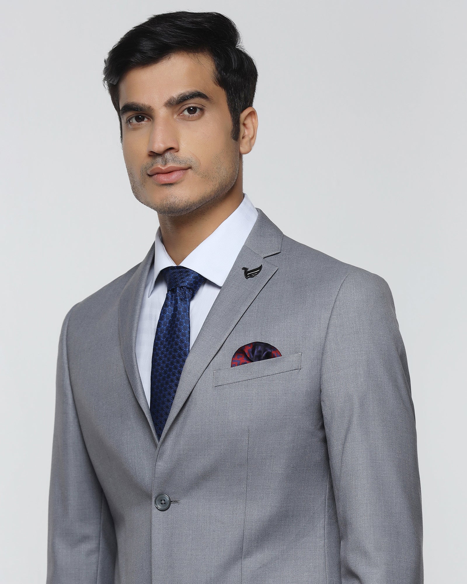 Grey Two Piece Solid Suit - Cabshot