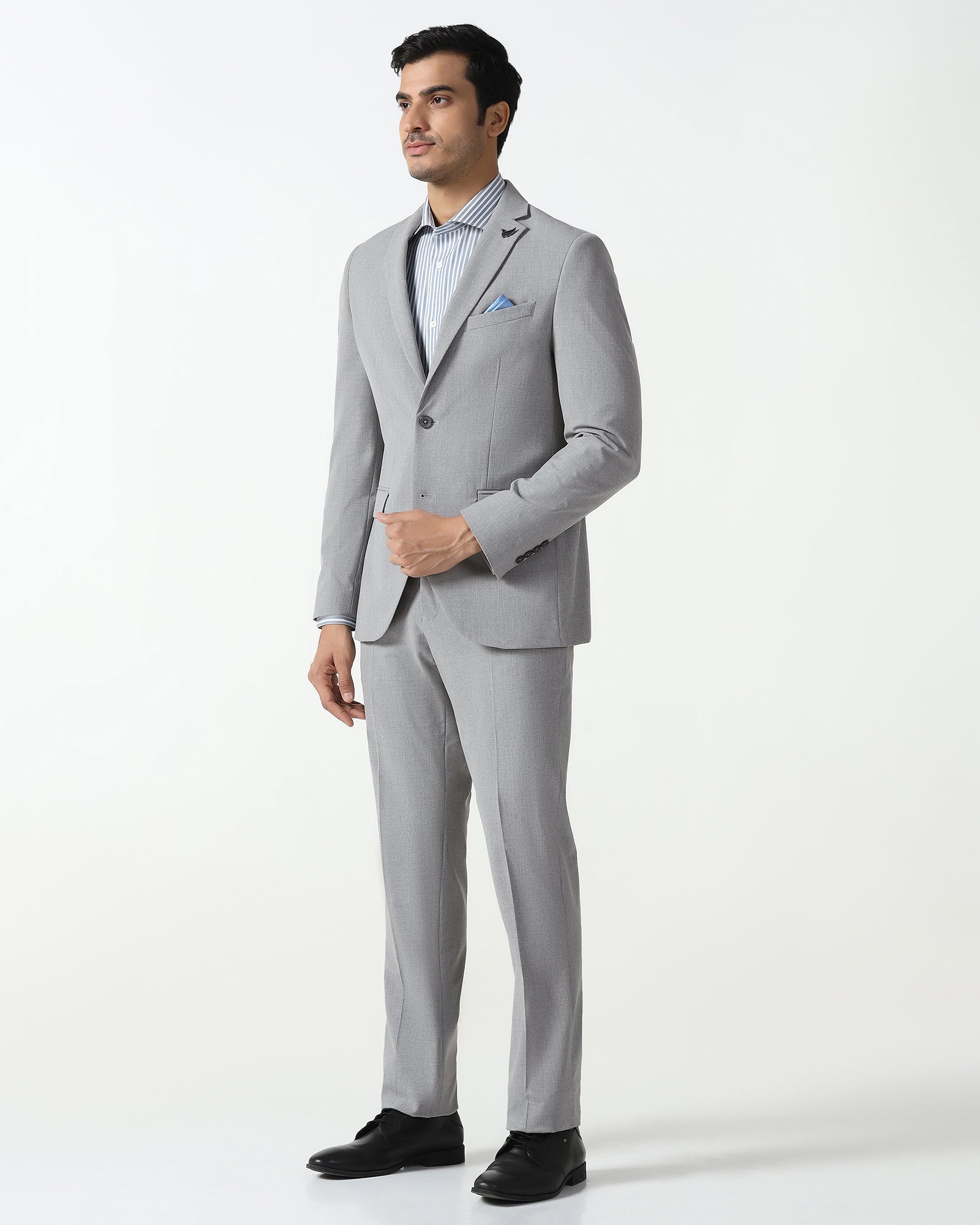 Must Haves Grey Two Piece Solid Suit - Jerret