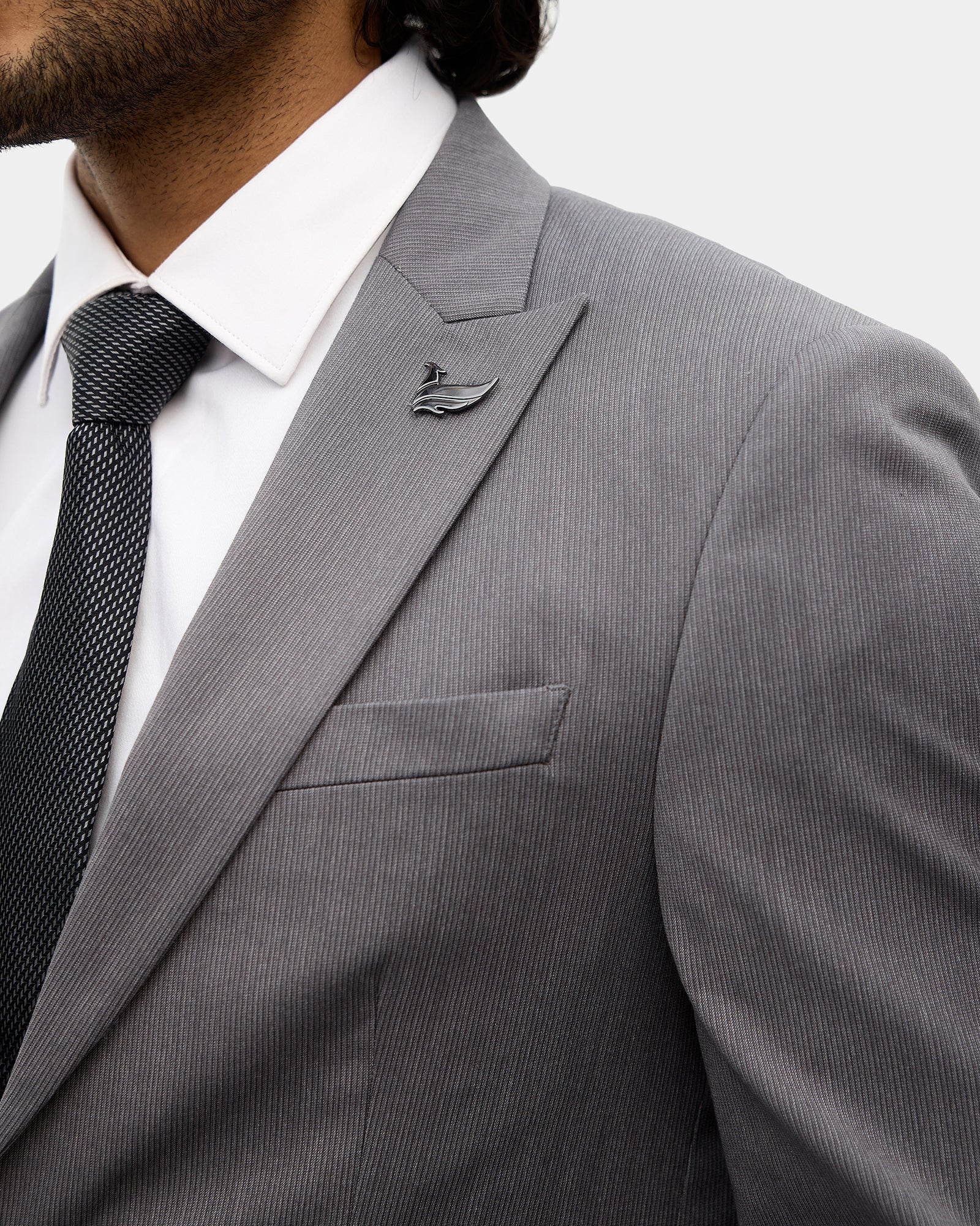 Grey Two Piece Stripe Suit - Chay