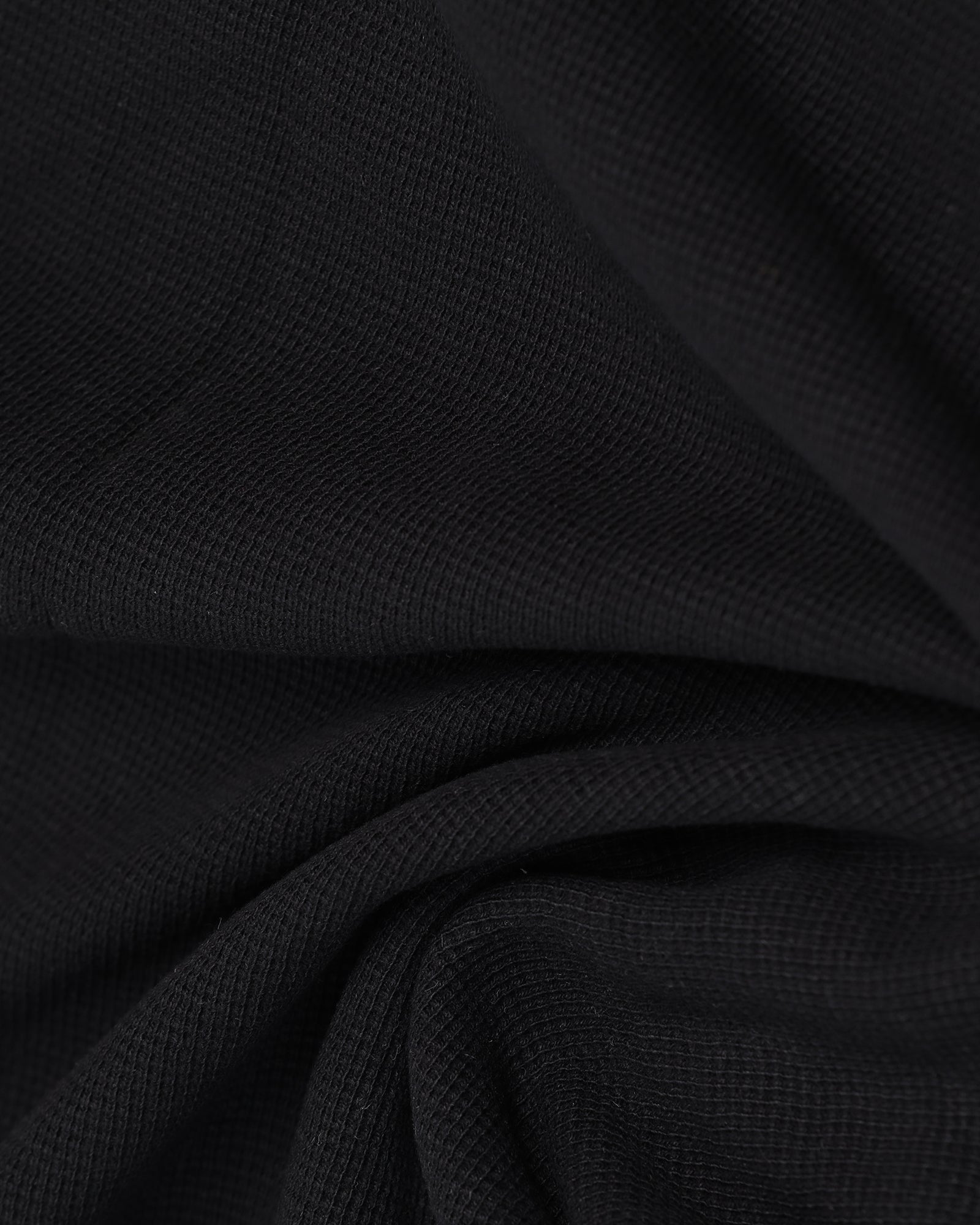 Henley Collar Black Textured T-Shirt - Clark