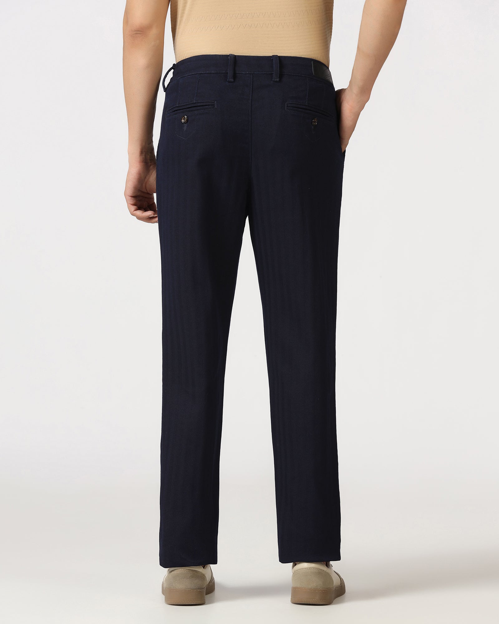 Indigo Super Clean Pleated Comfort Fit Jeans - Cora