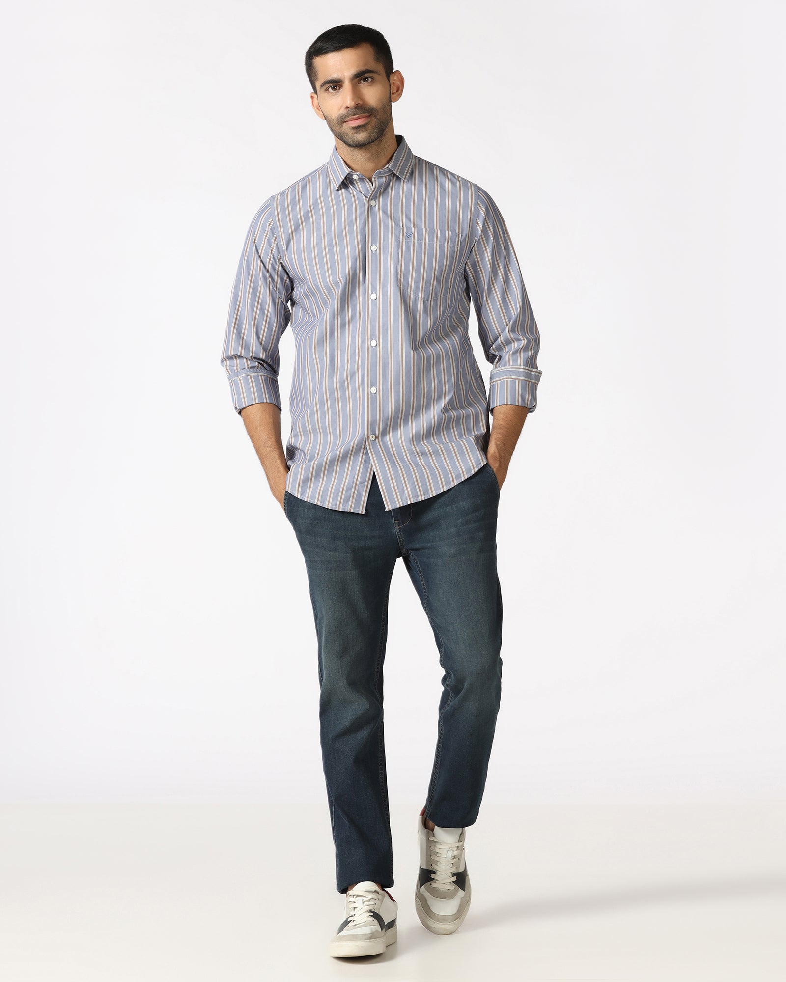 Indigo Superflex Skinny Cropped Jeans - Gianna