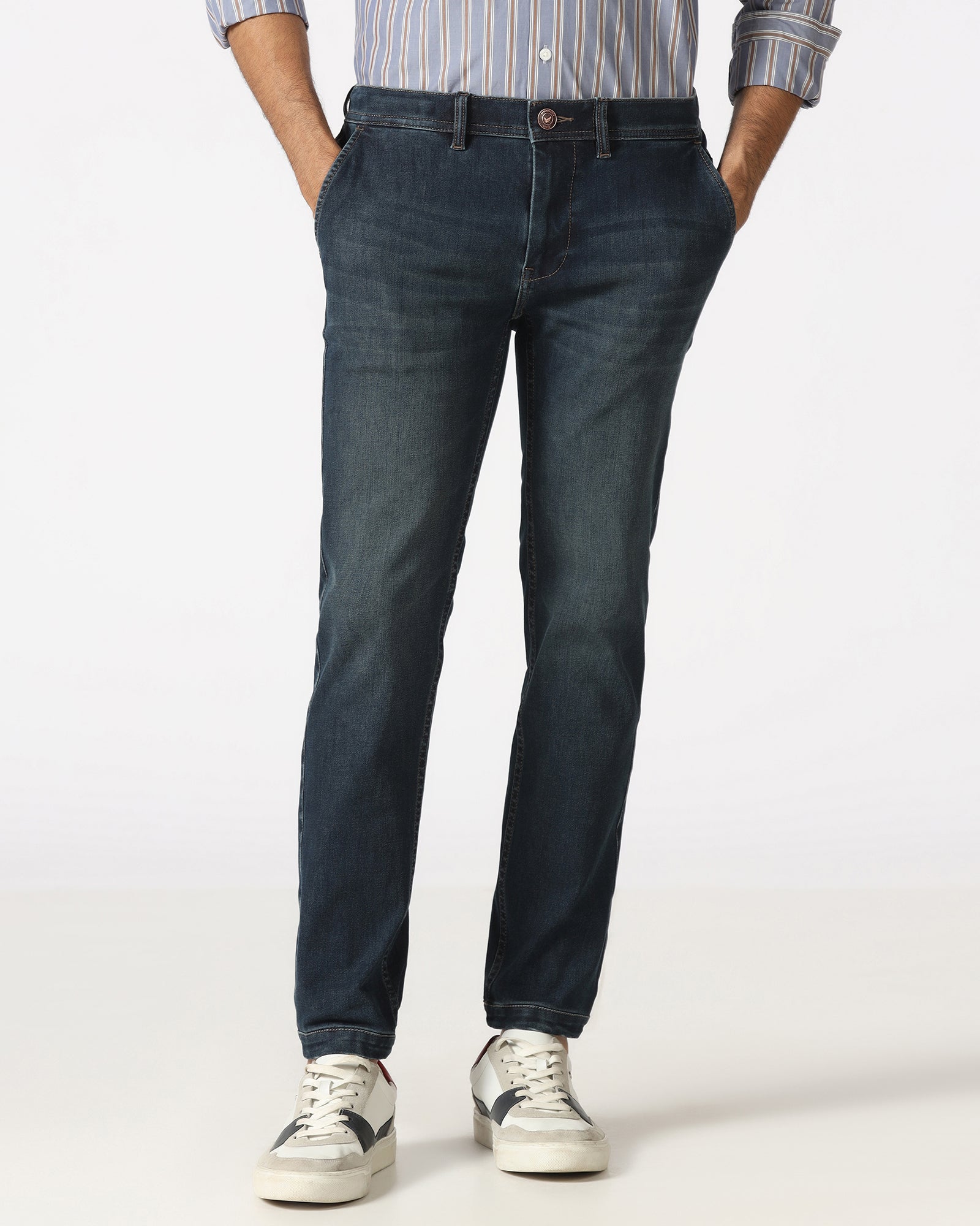 Indigo Superflex Skinny Cropped Jeans - Gianna