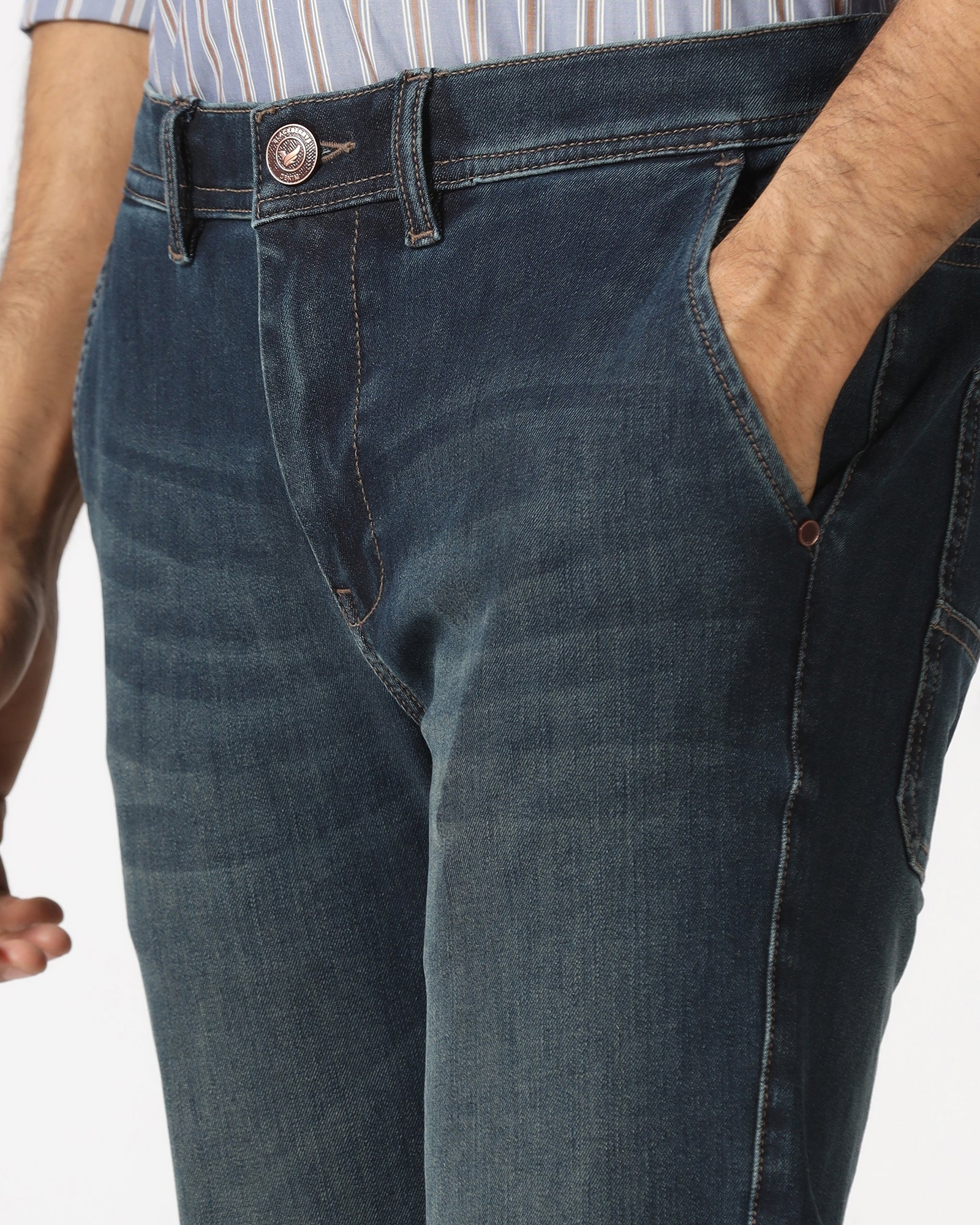 Indigo Superflex Skinny Cropped Jeans - Gianna