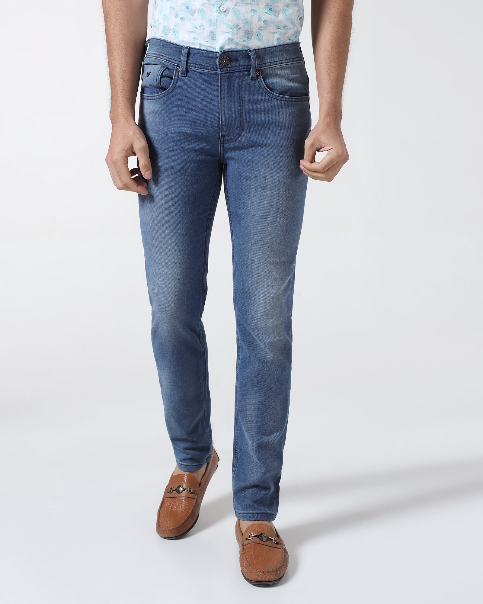 Indigo Ultrasoft Slim Fit Jeans - Leonel