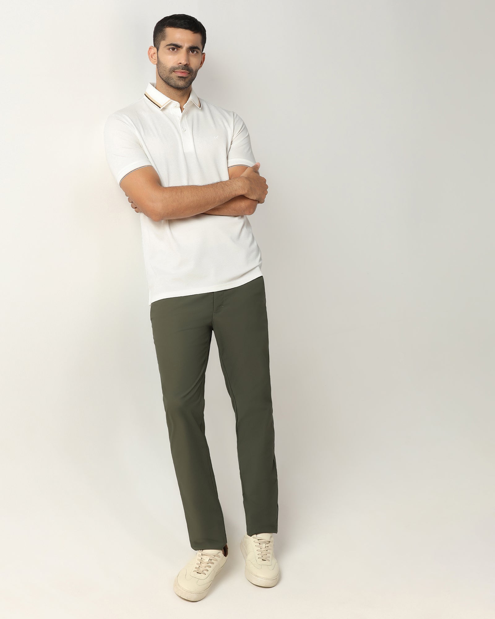 Ivory White TechPro Textured Polo - Titan