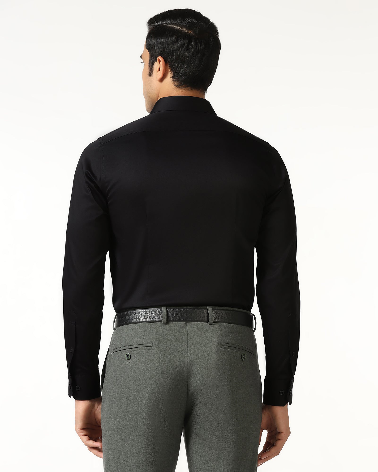 Jet Black Non Iron Solid Shirt - Sailor