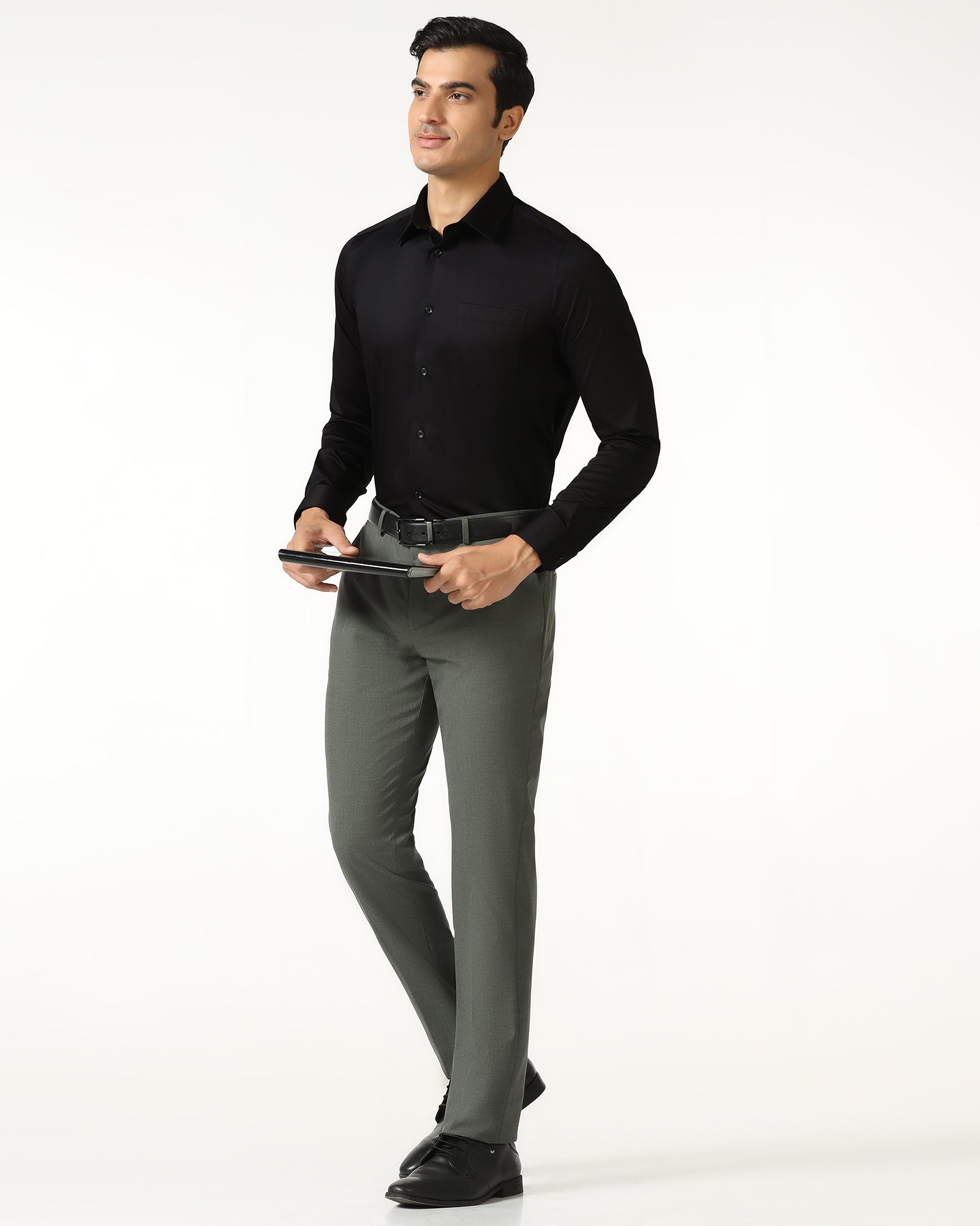 Jet Black Non Iron Solid Shirt - Sailor