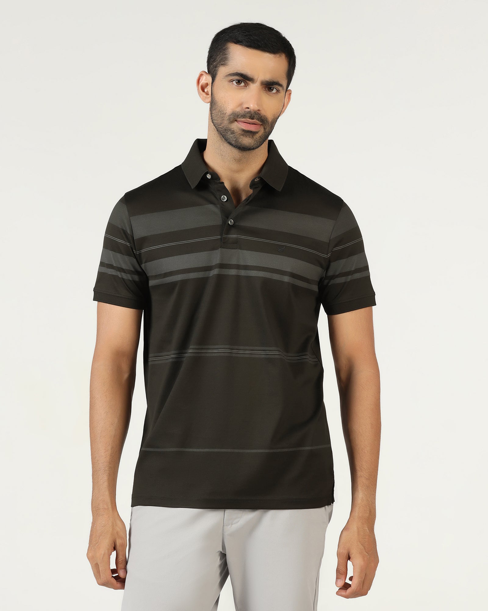 Kelp Stripe Polo - Tuck