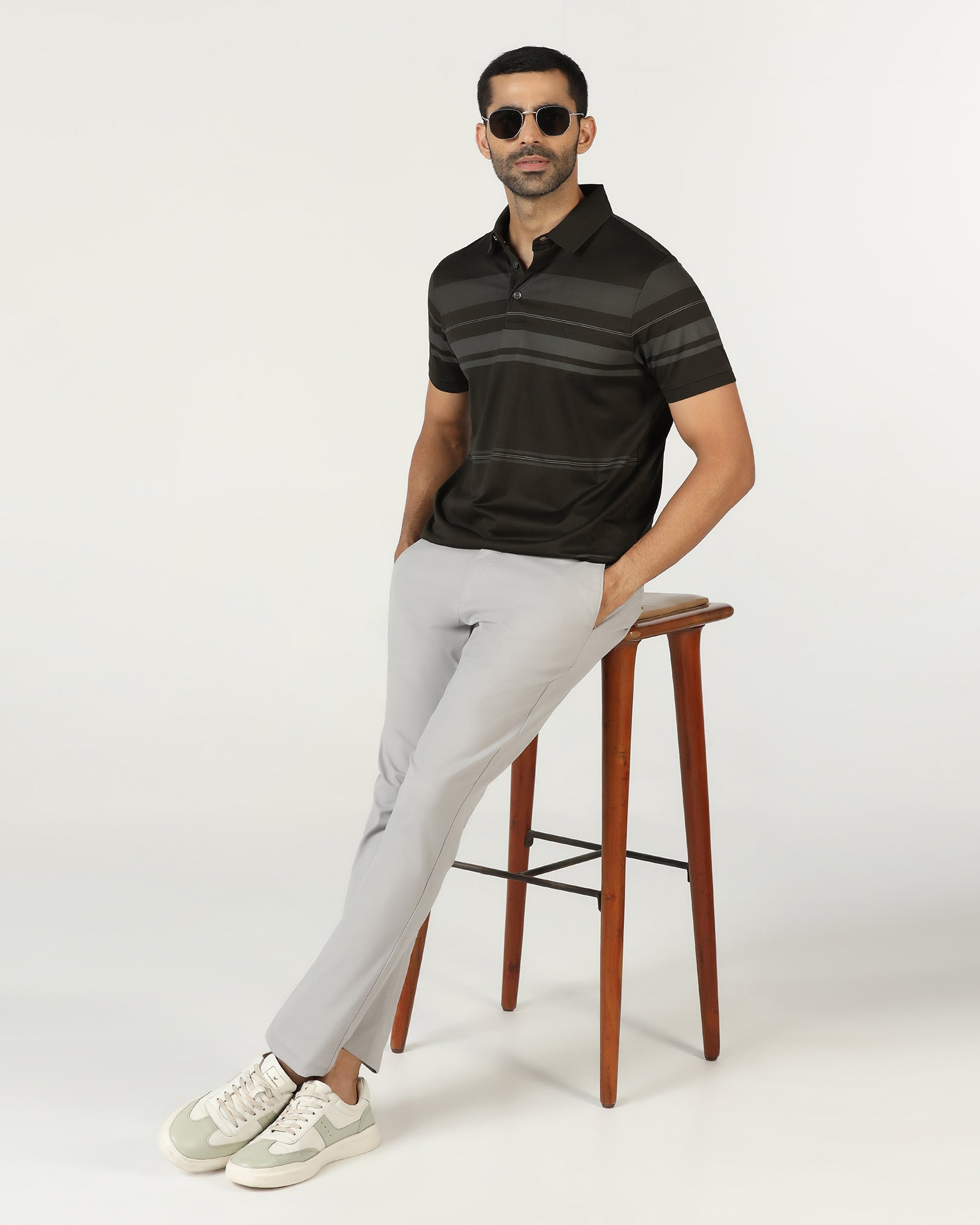 Kelp Stripe Polo - Tuck