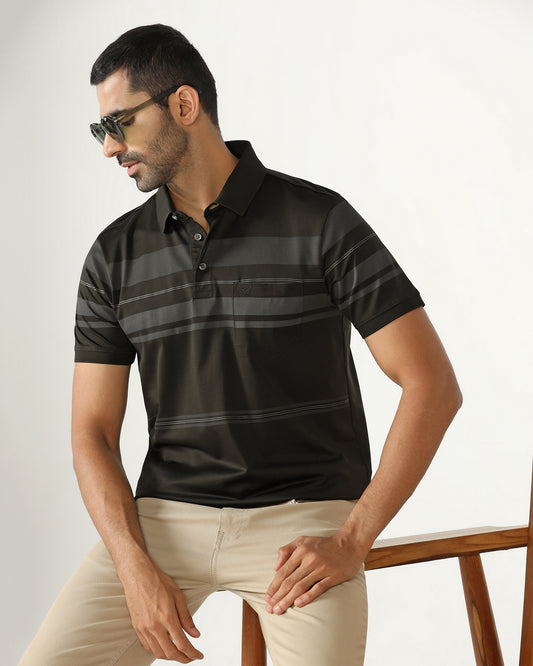 Kelp Stripe Polo - Tuck