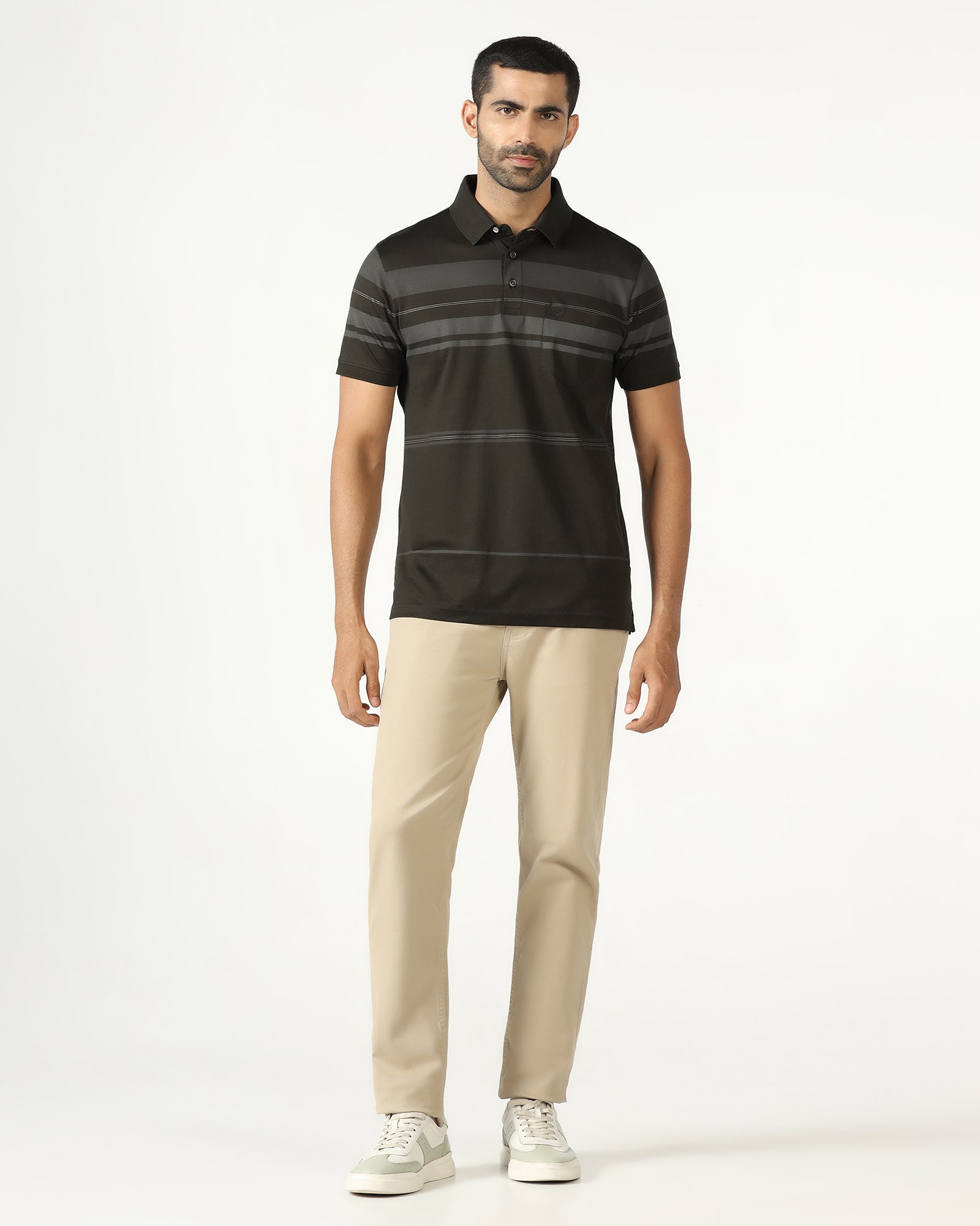 Kelp Stripe Polo - Tuck
