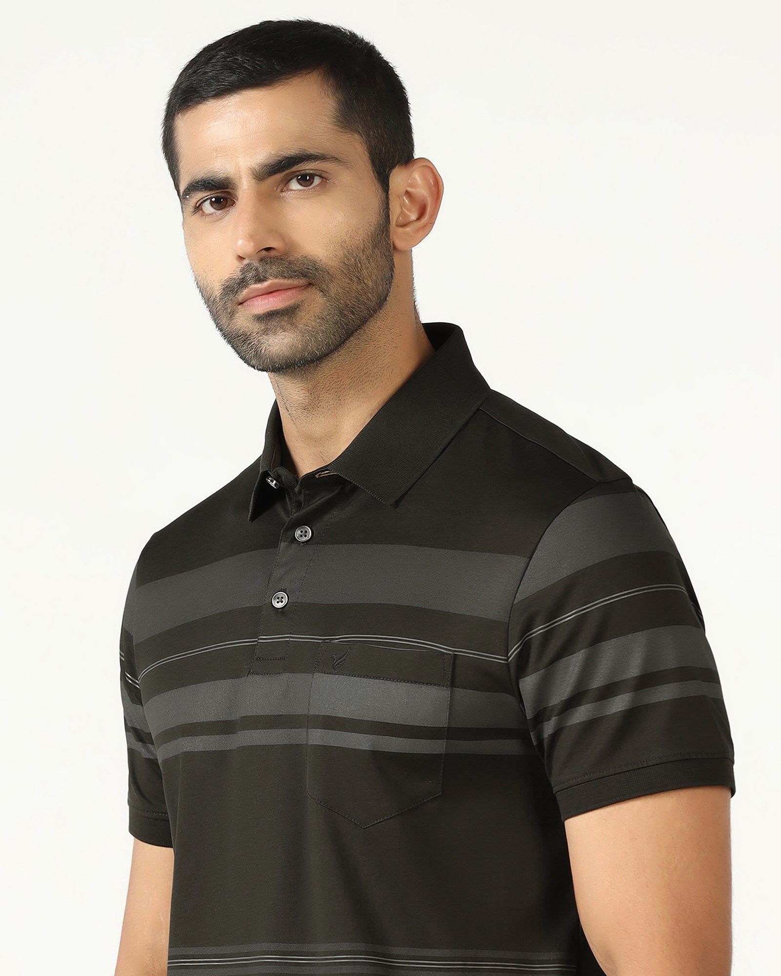 Kelp Stripe Polo - Tuck