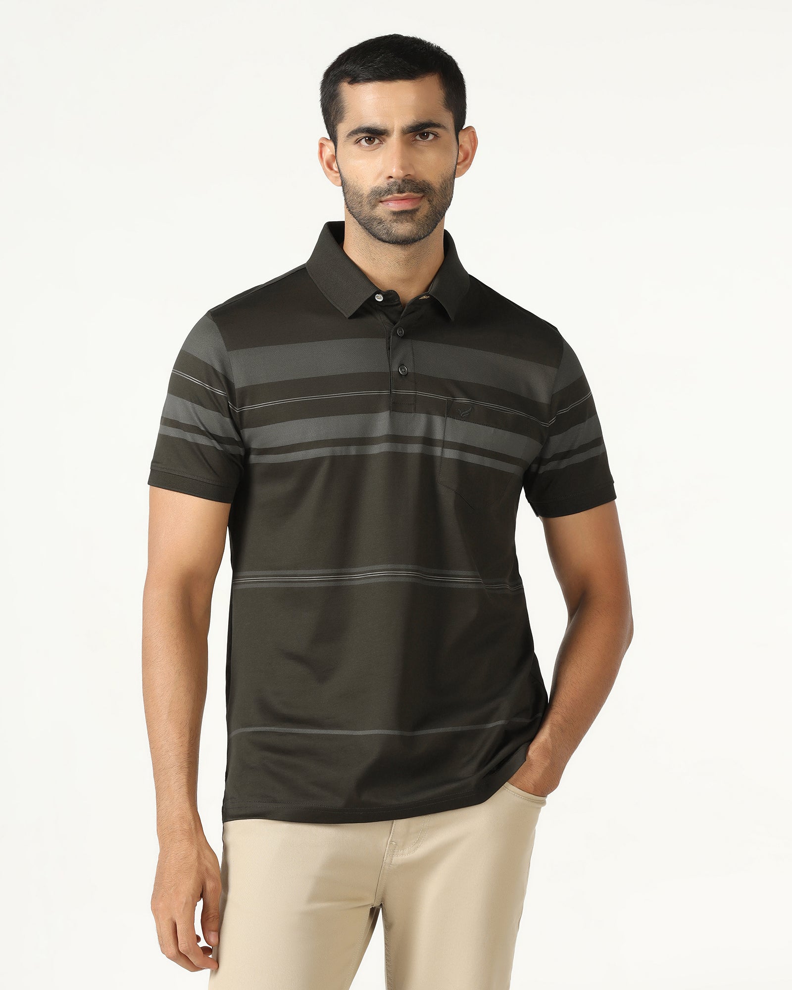 Kelp Stripe Polo - Tuck