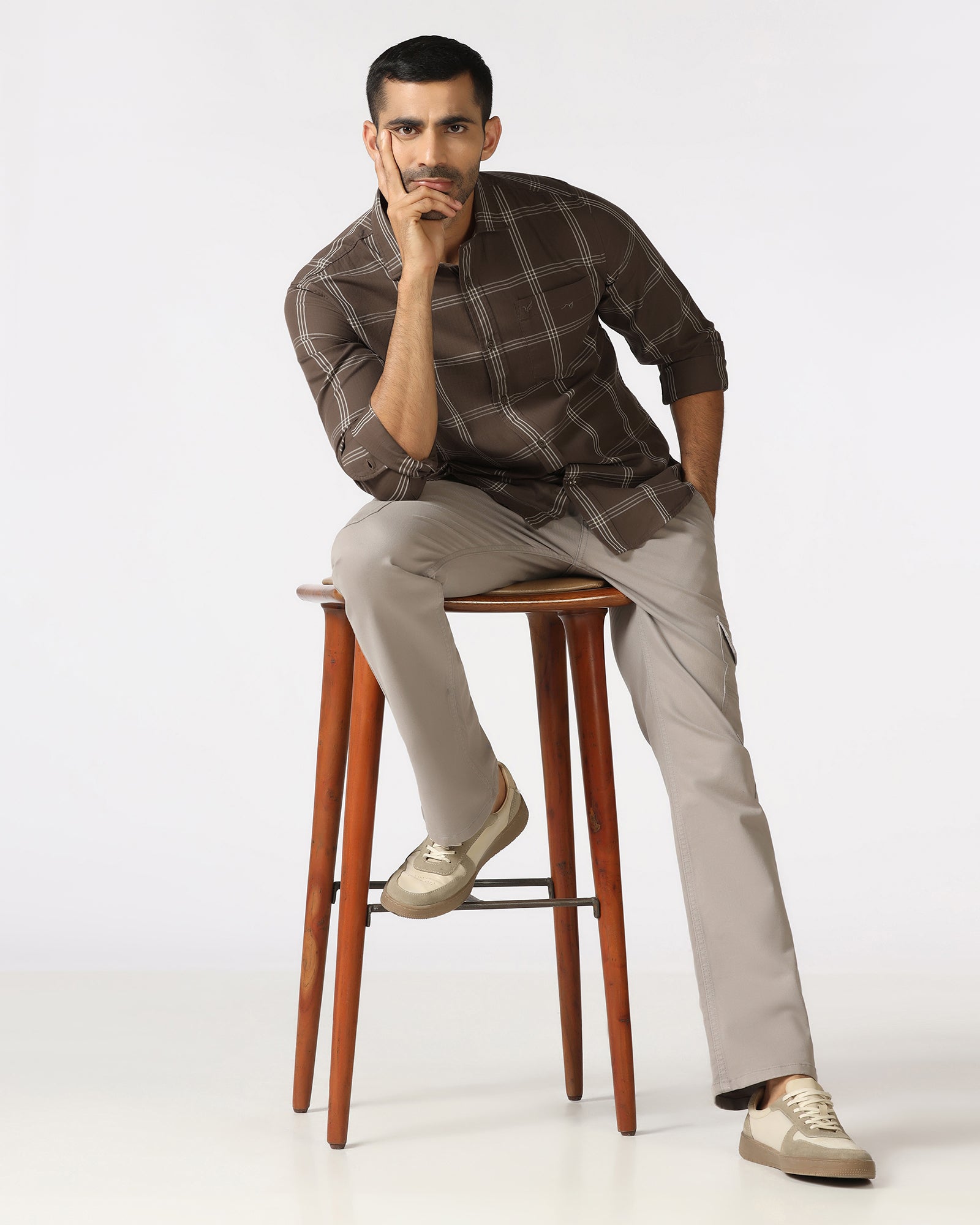 Khaki Check Shirt - Artem