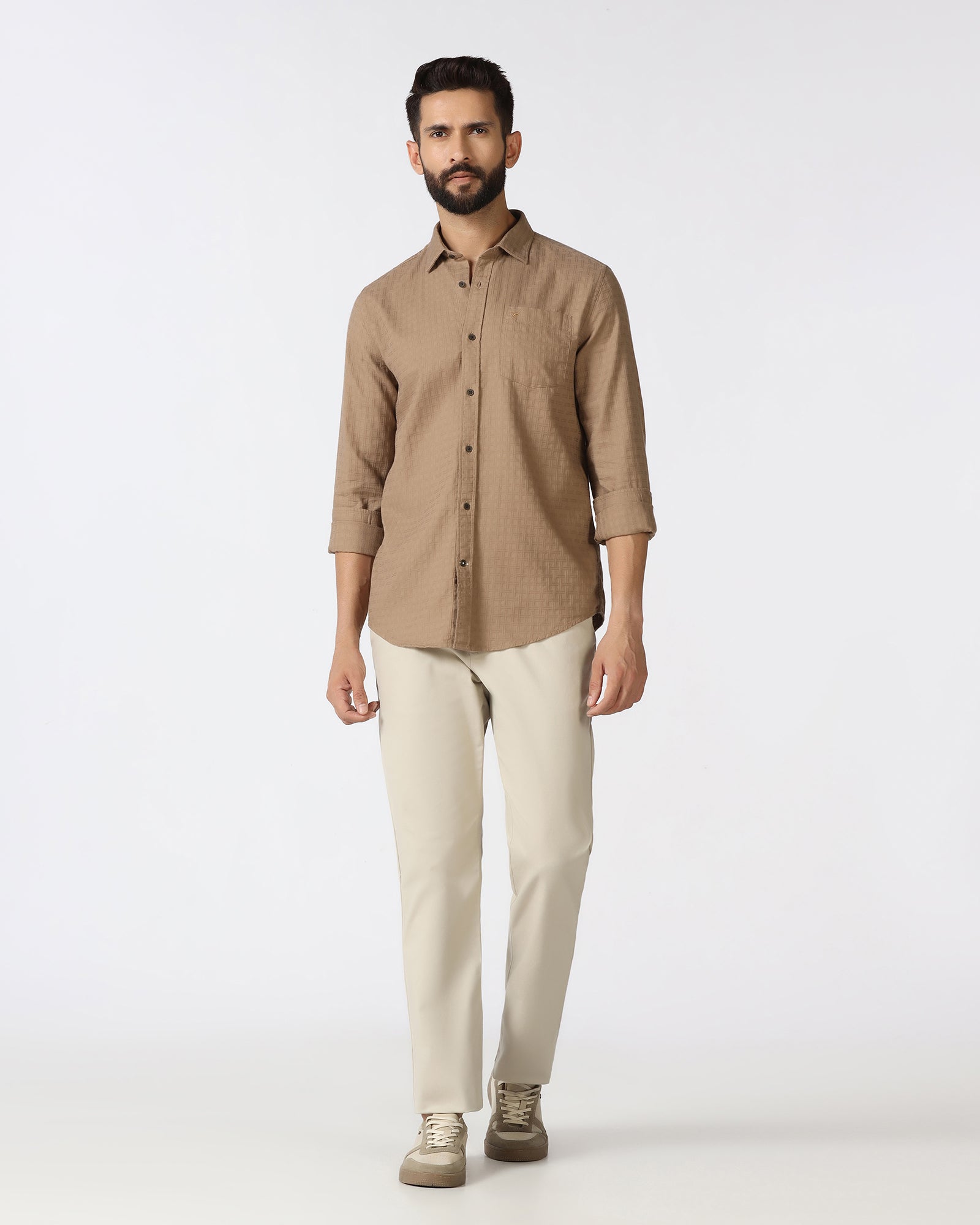 Khaki Solid Shirt - Orcad