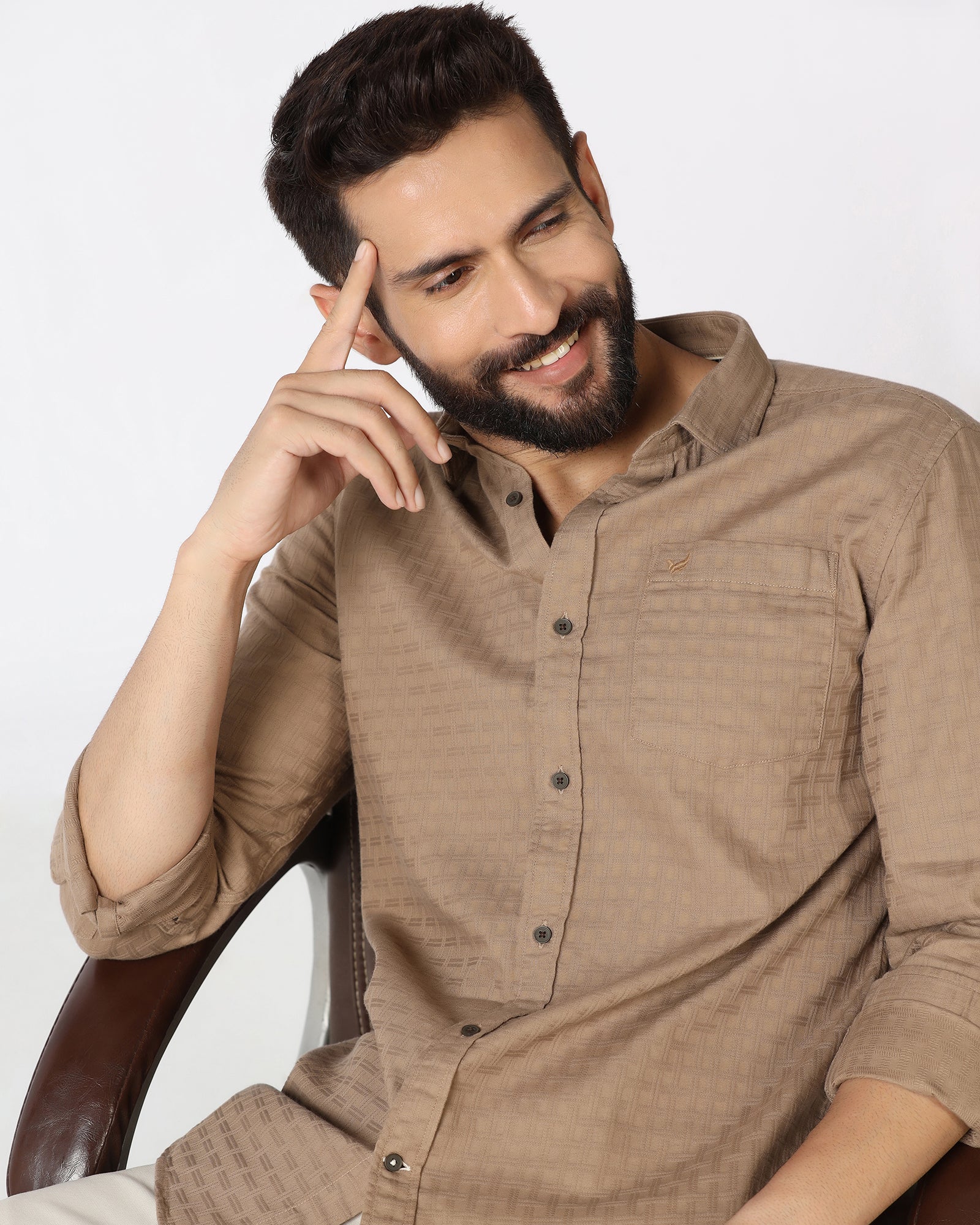 Khaki Solid Shirt - Orcad