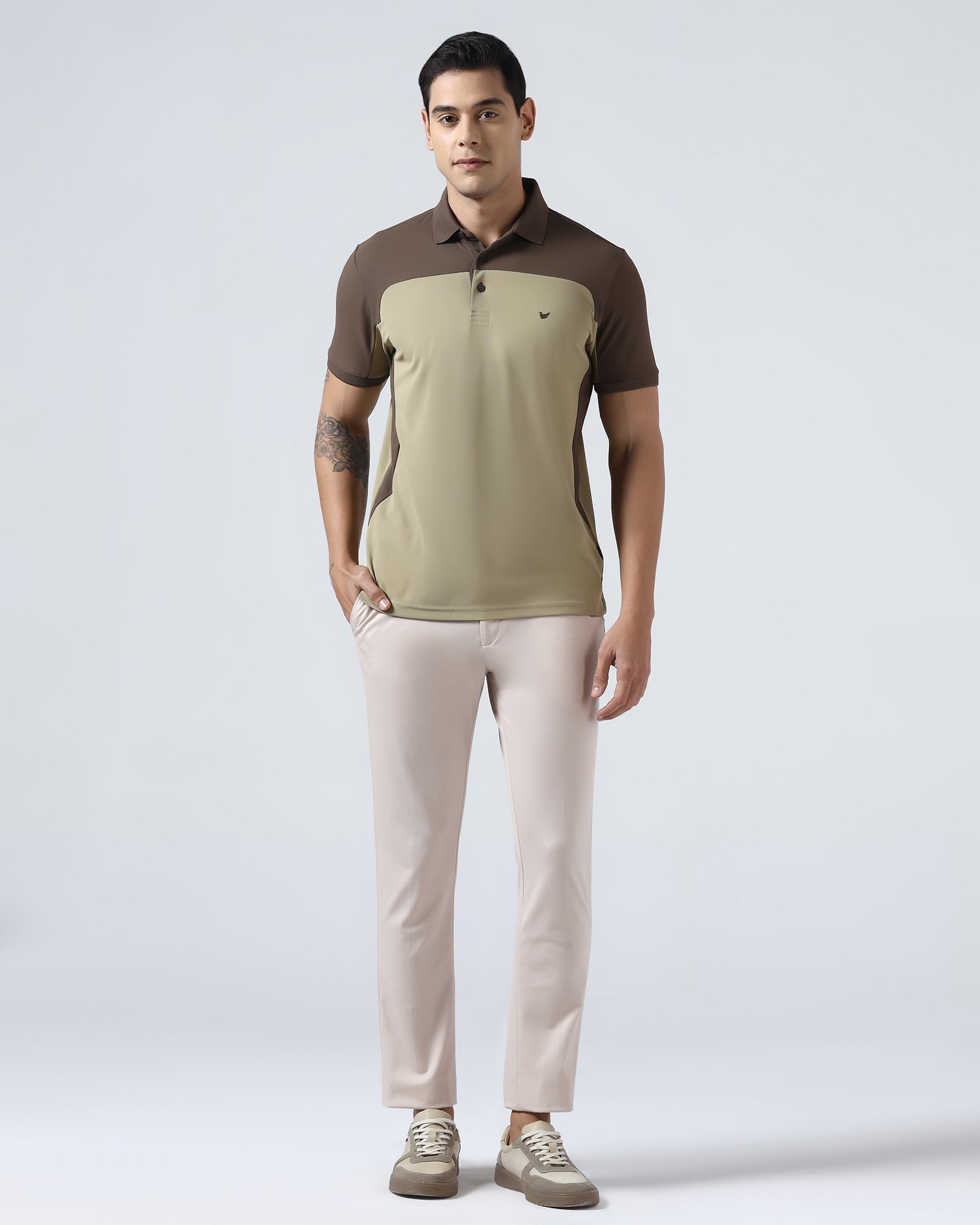 Khaki TechPro Solid Polo - Remus